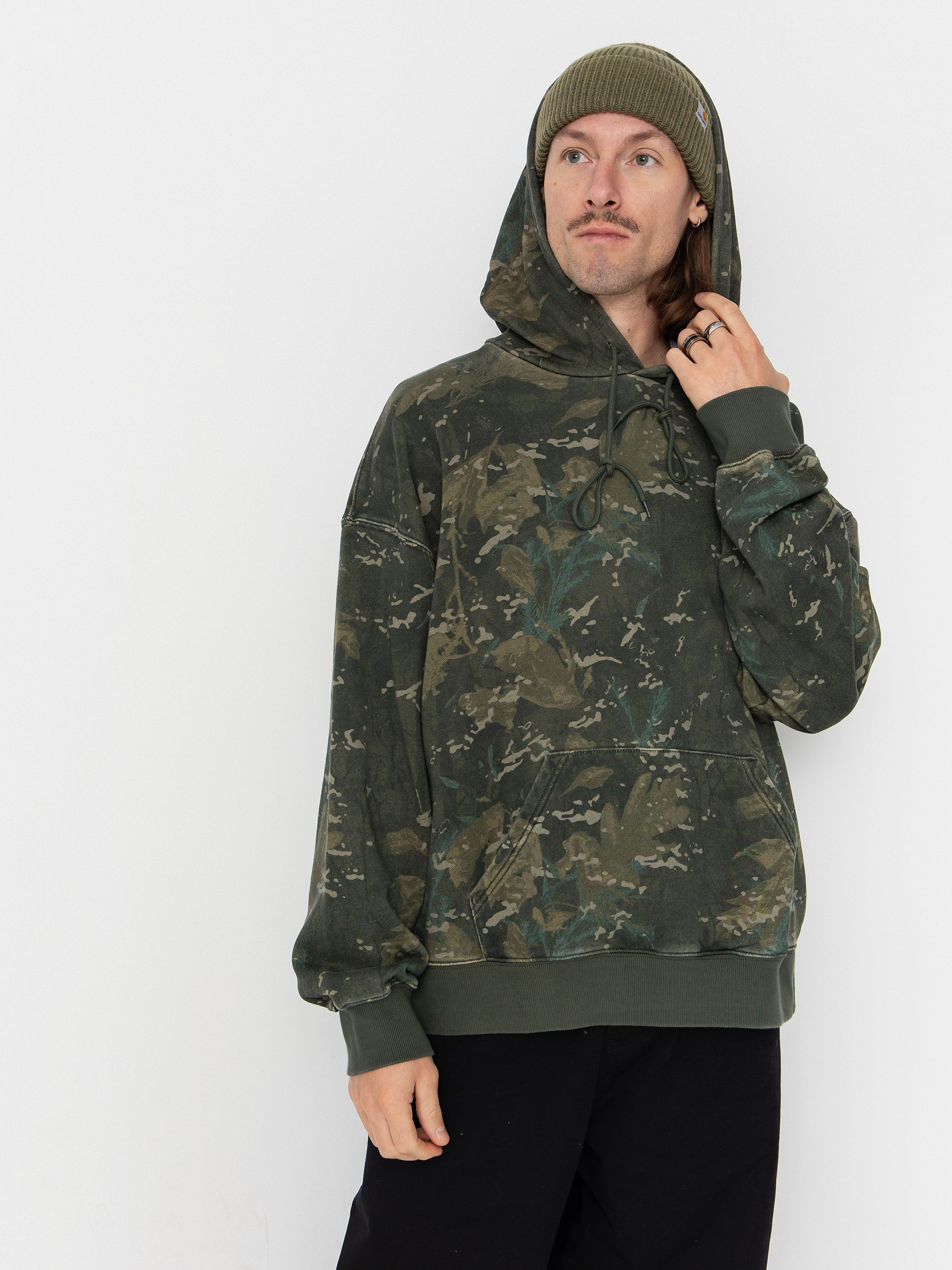 Carhartt WIP Benton HD Kapucnis pulóver (camo combi/green/garment dyed)