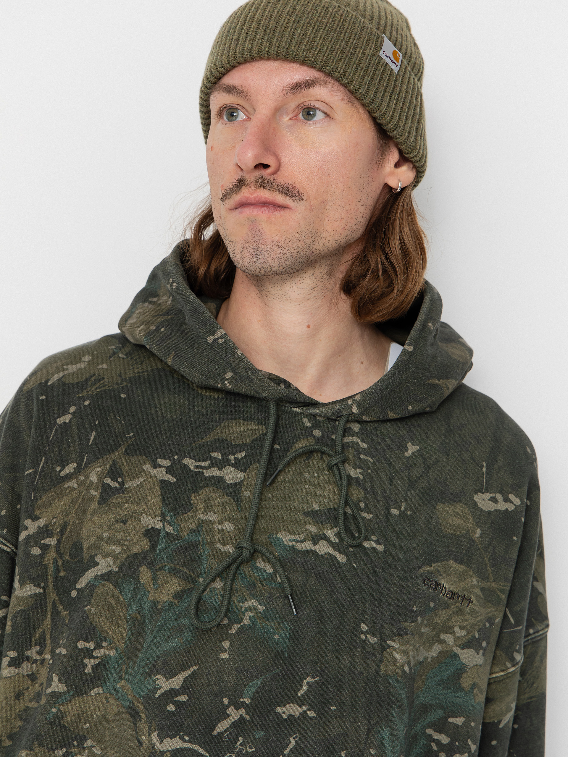 Carhartt WIP Benton HD Kapucnis pulóver (camo combi/green/garment dyed)