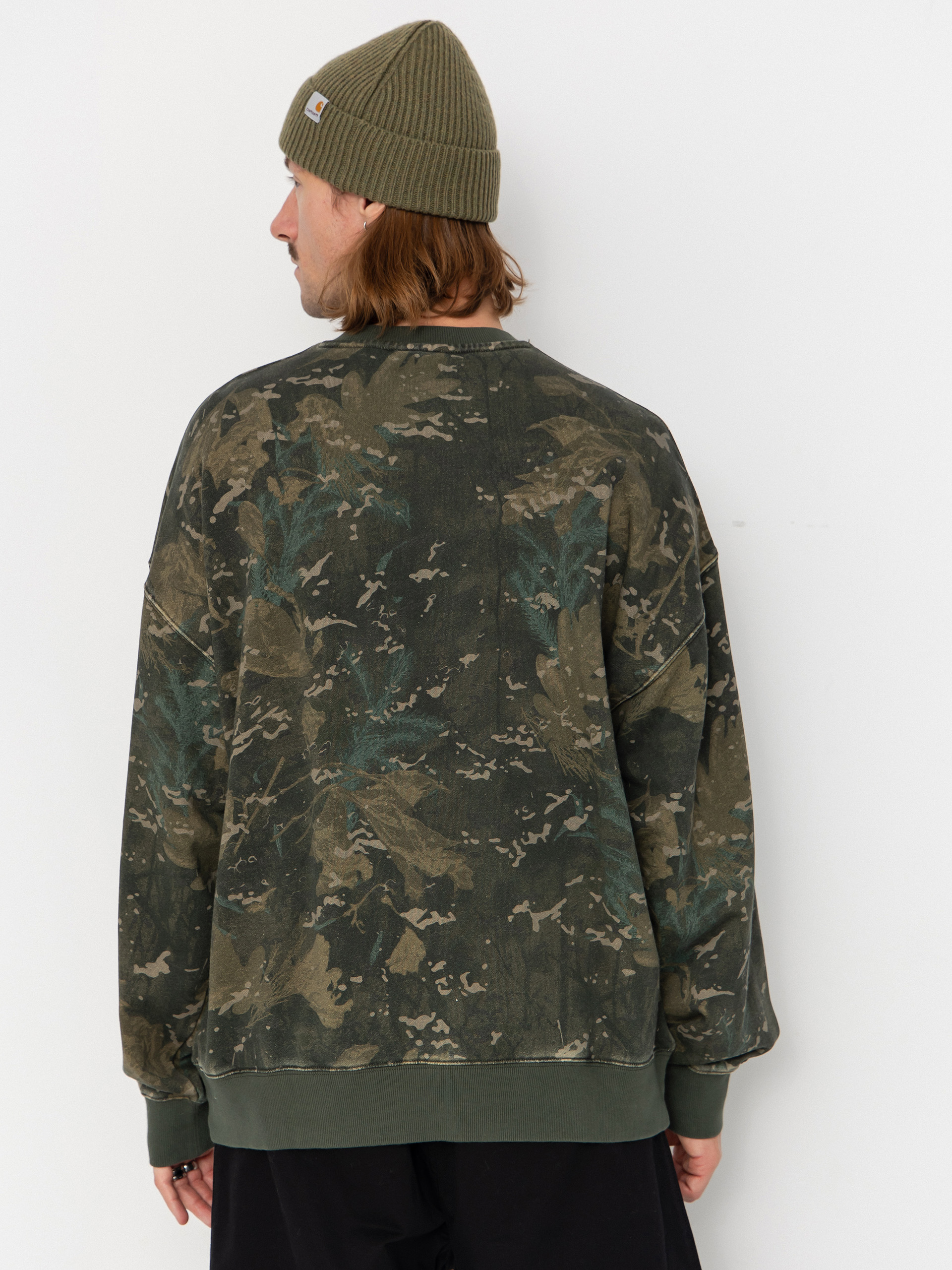 Carhartt WIP Benton Pulóver (camo combi/green/garment dyed)