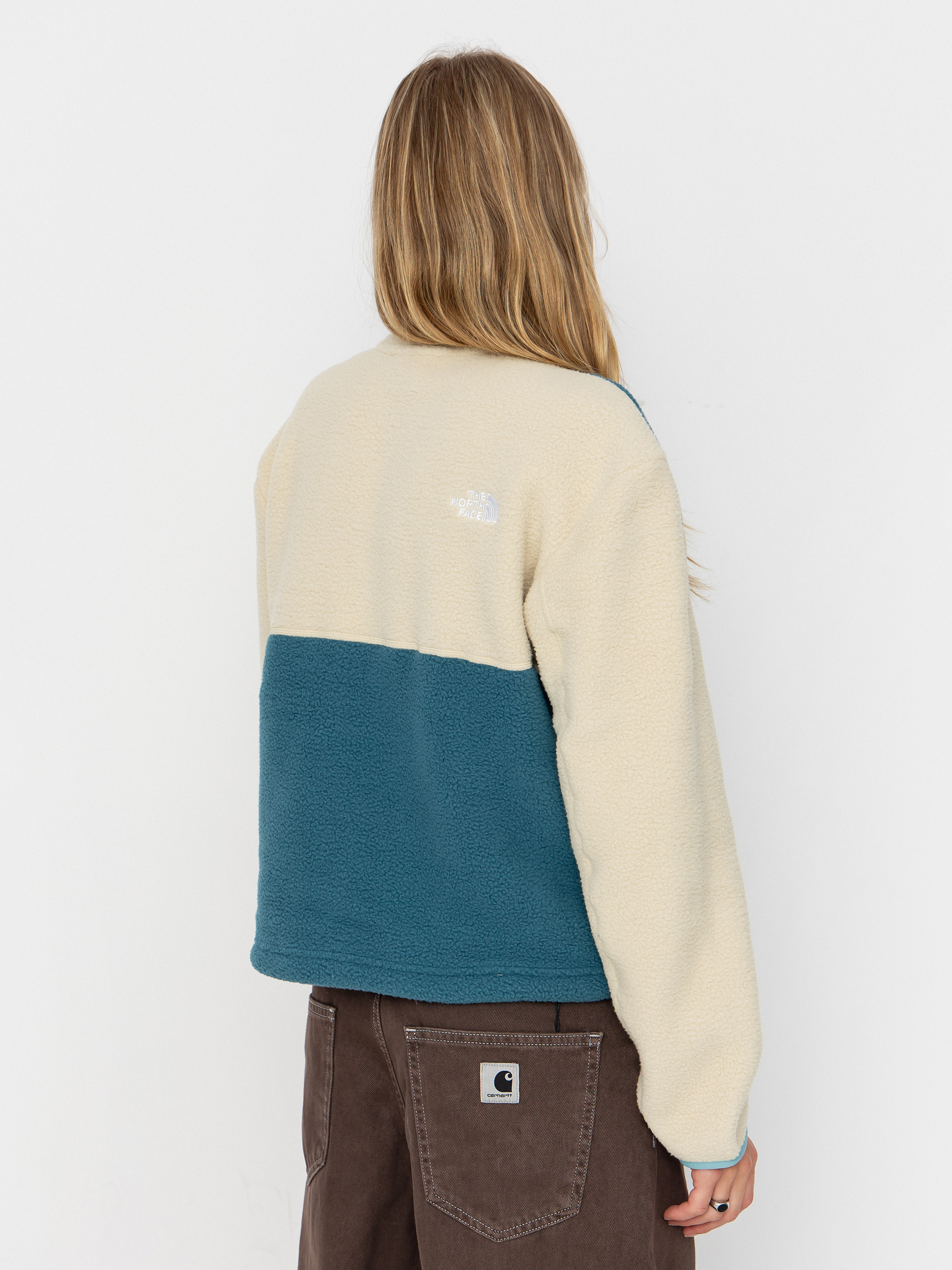 Férfi The North Face Yumiori 1/4 Zip Polár pulóver (space/gravel/blue eclip)