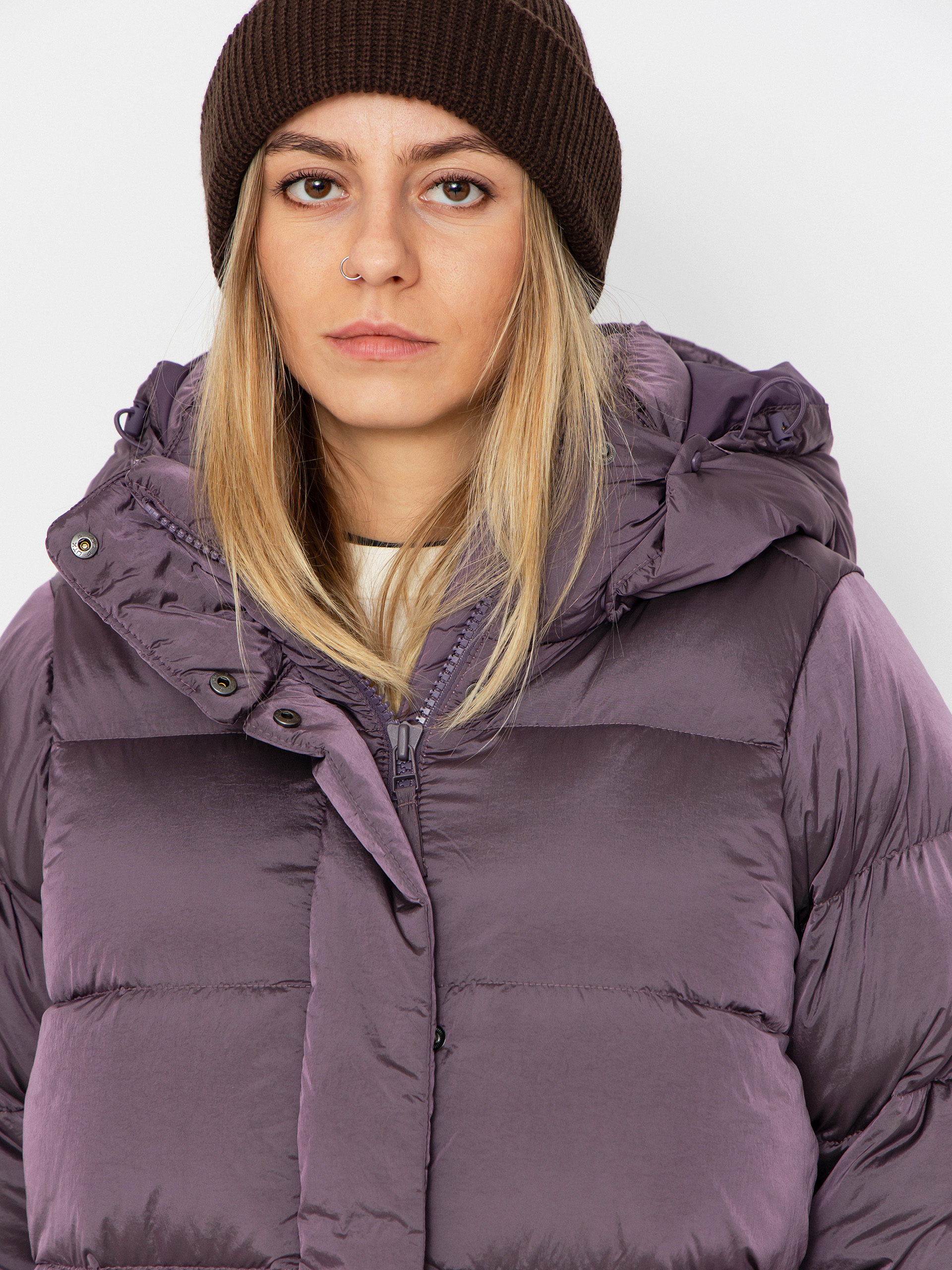 Columbia Amaze Puff Hooded Wmn Dzseki (fig high shine)