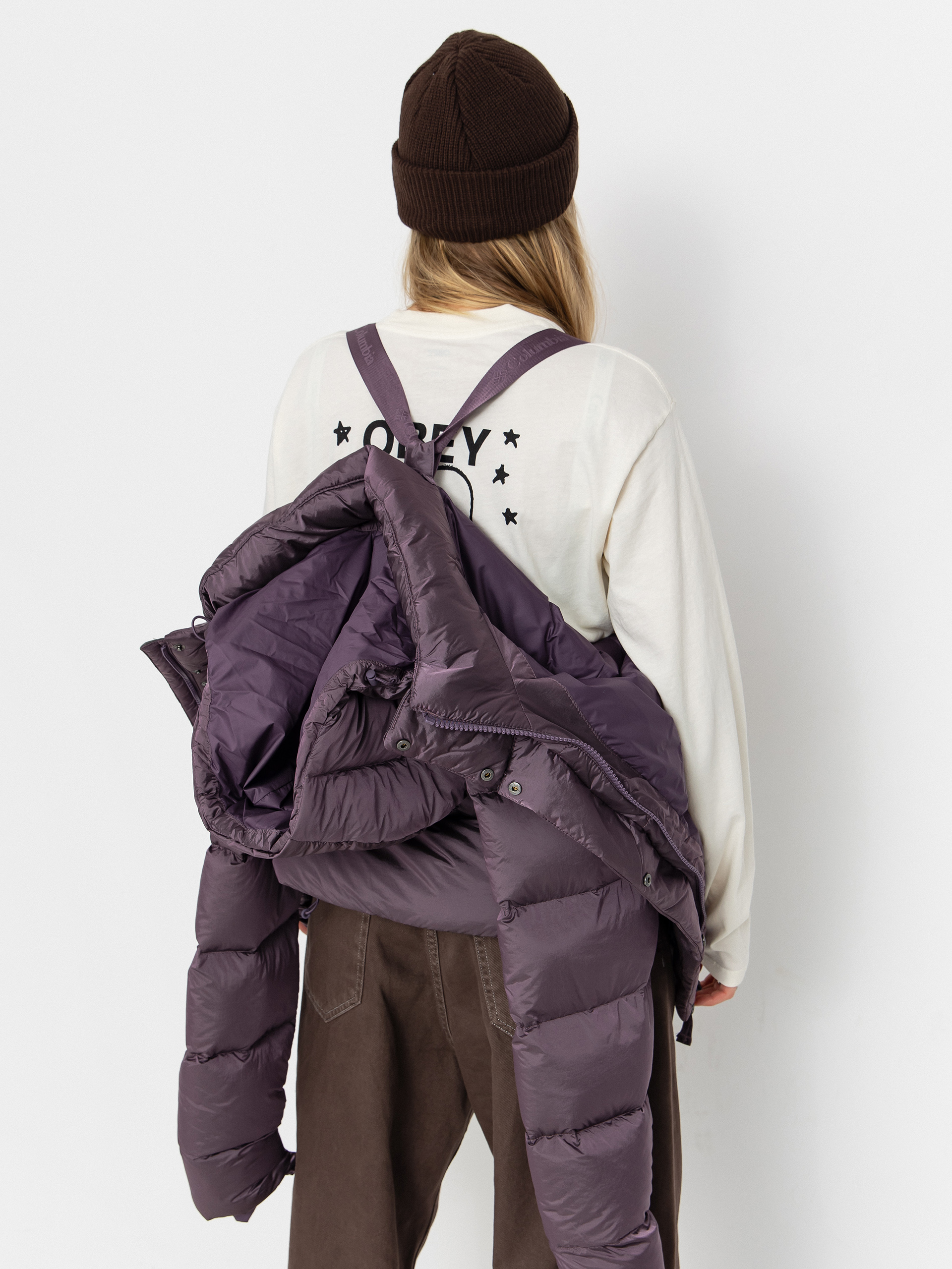 Columbia Amaze Puff Hooded Wmn Dzseki (fig high shine)