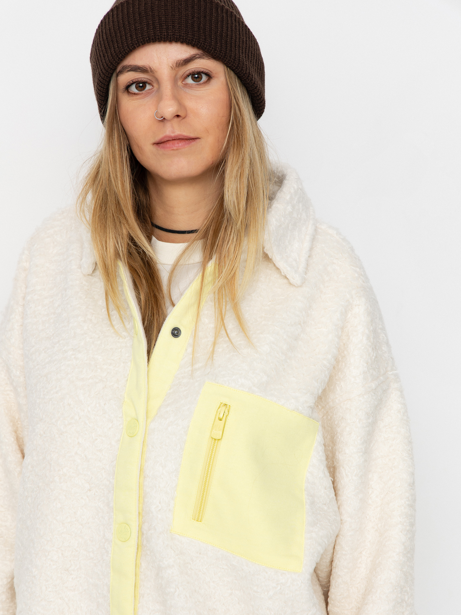 Női Roxy Chloe Kim Shacket Polár pulóver (whisper white)