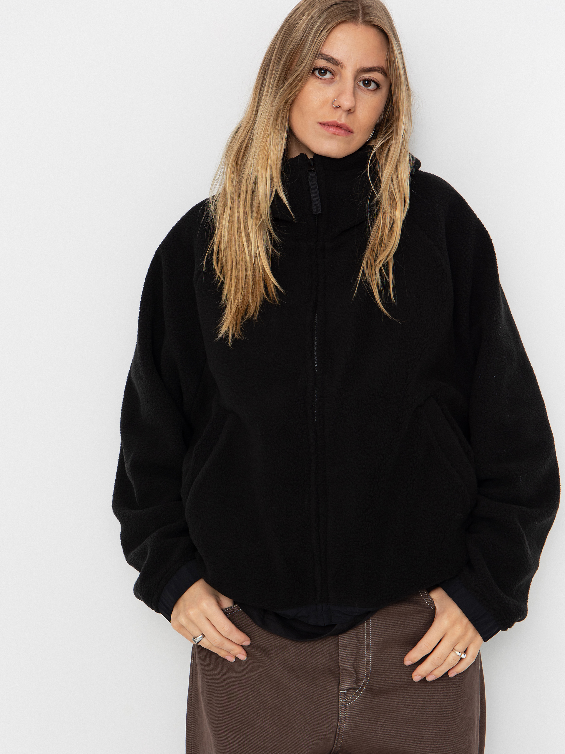 Női Carhartt WIP Helix Polár pulóver (black/porphyry)