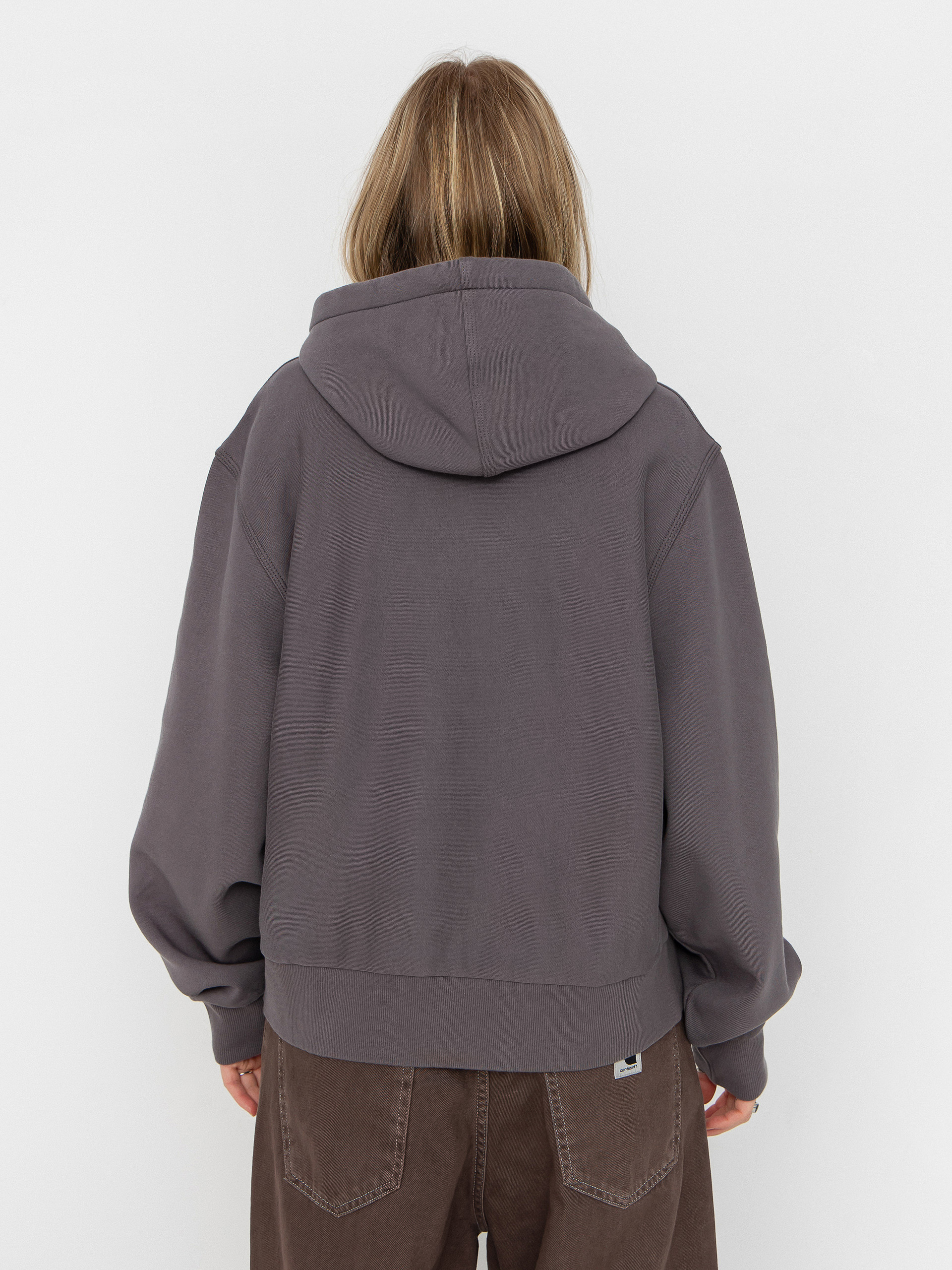 Kapucnis pulóver Carhartt WIP American Script HD Wmn (porphyry)