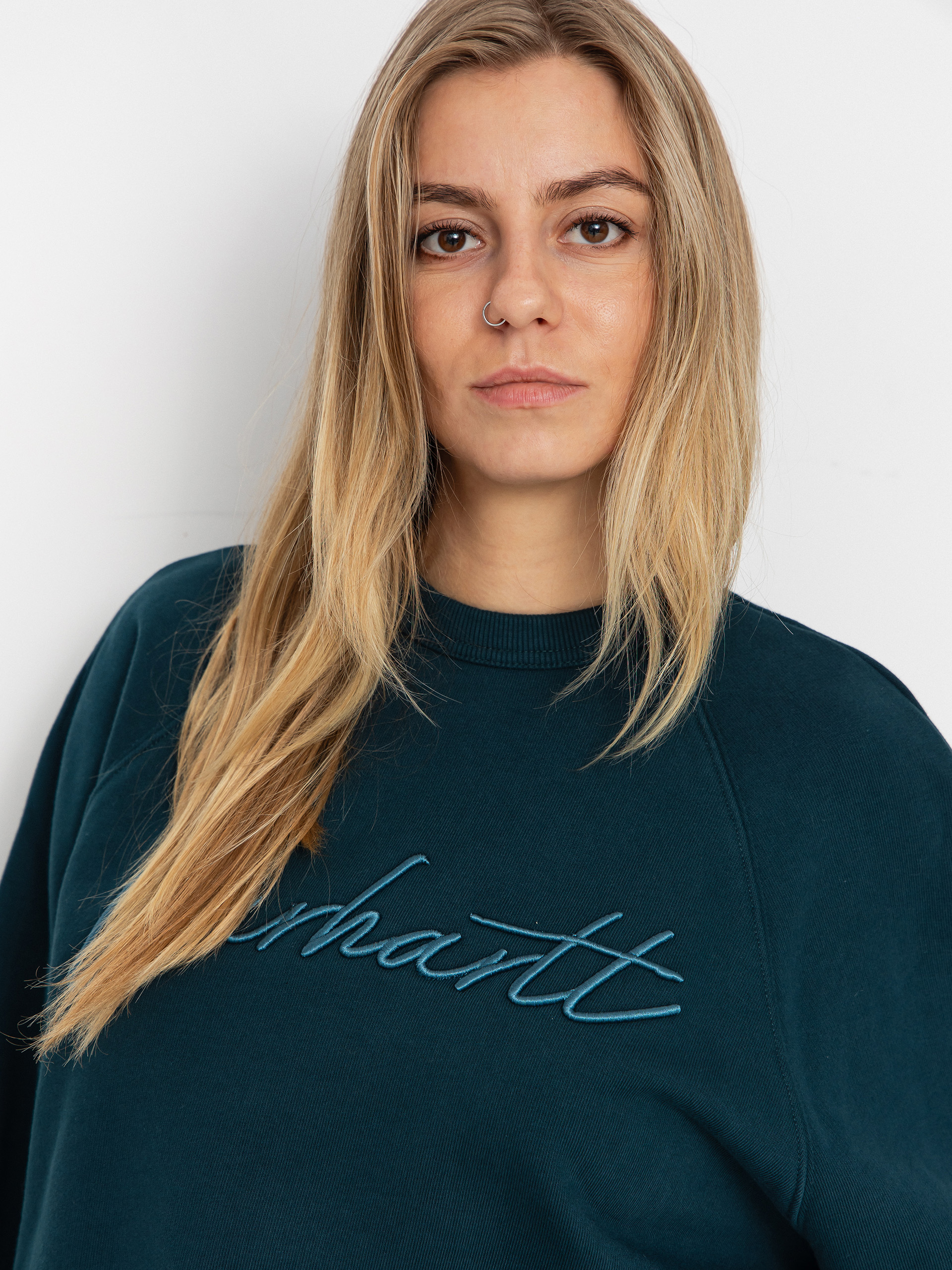 Pulóver Carhartt WIP Ray Wmn (deep lagoon)