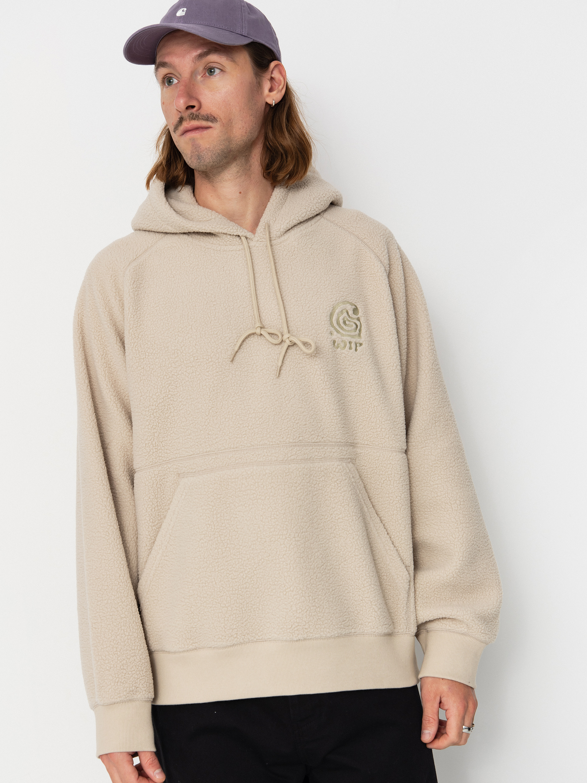 Kapucnis pulóver Carhartt WIP Helix HD (fleur de sel/wall)