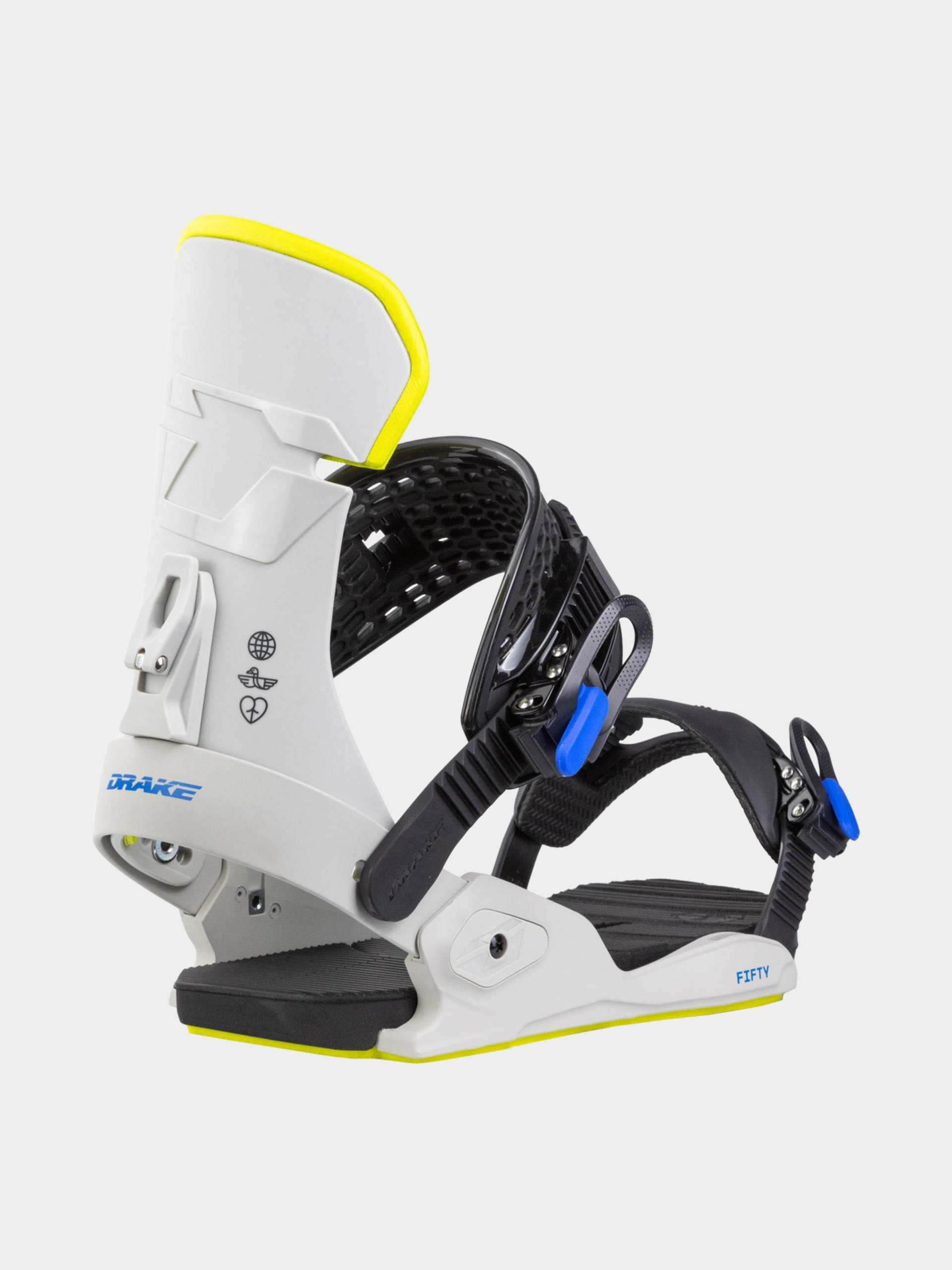 Snowboard kötés Drake Fifty (grey/lime)