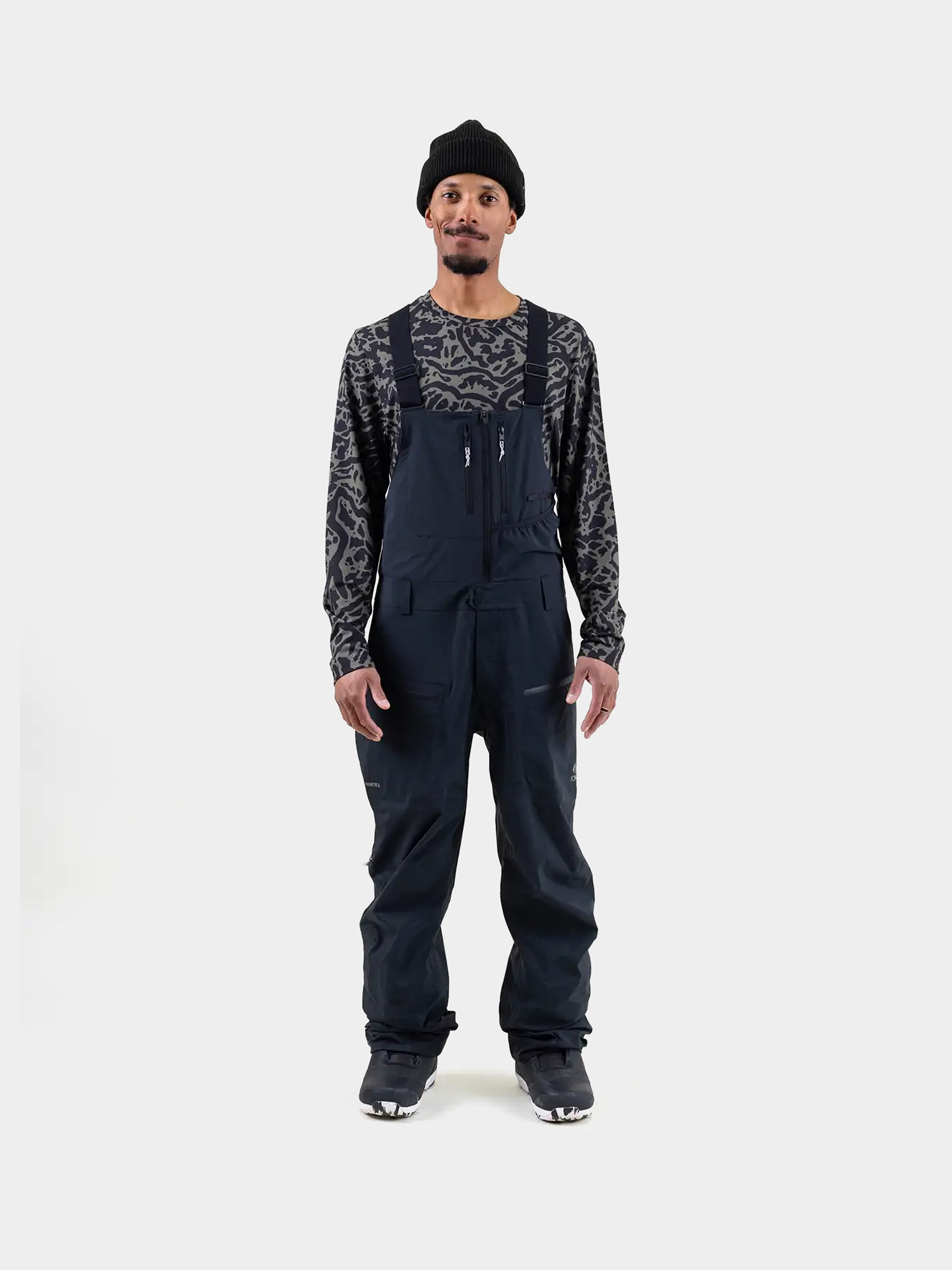 Férfi Snowboard nadrág Jones Snowboards Shralpinist Gtx Rec Bib (stealth black)