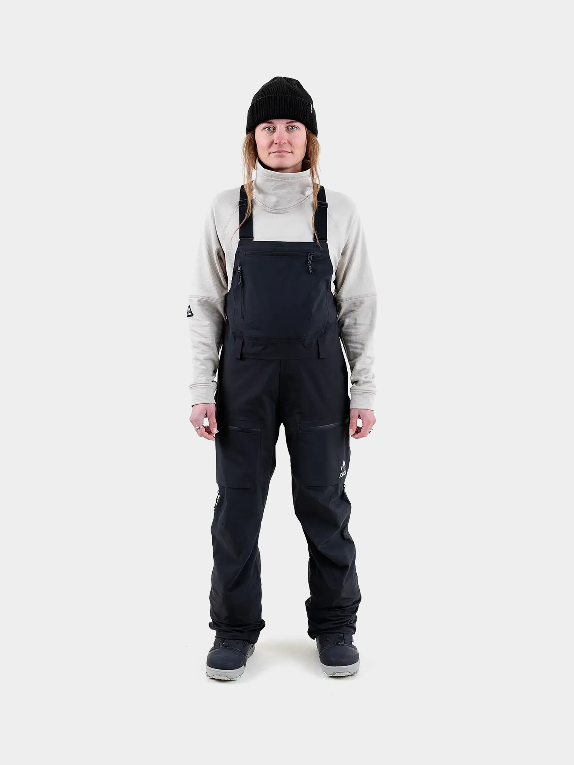 Női Jones Snowboards Mtn Surf Rec Bib Snowboard nadrág (stealth black)
