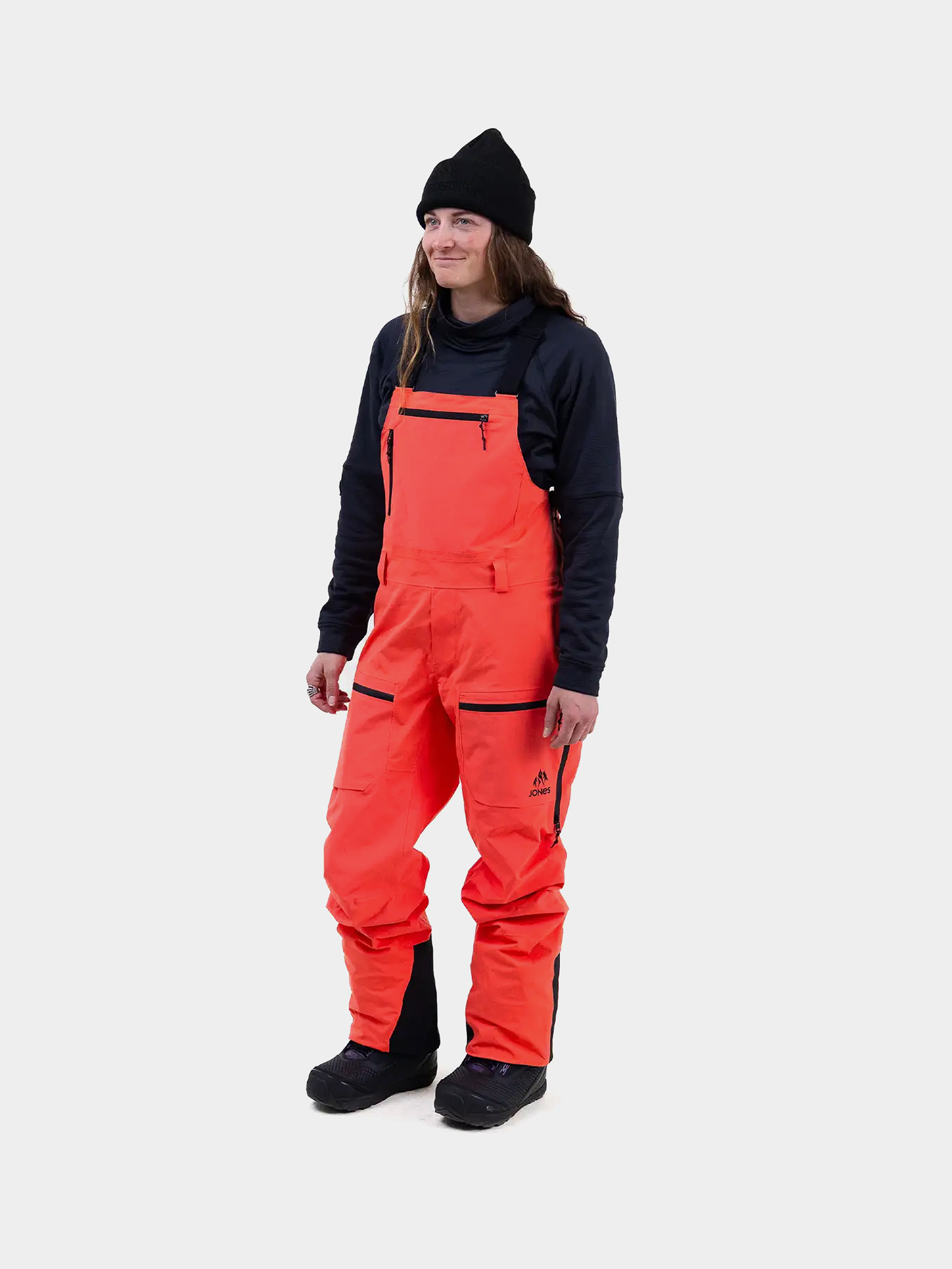 Női Jones Snowboards Mtn Surf Rec Bib Snowboard nadrág (deep coral)