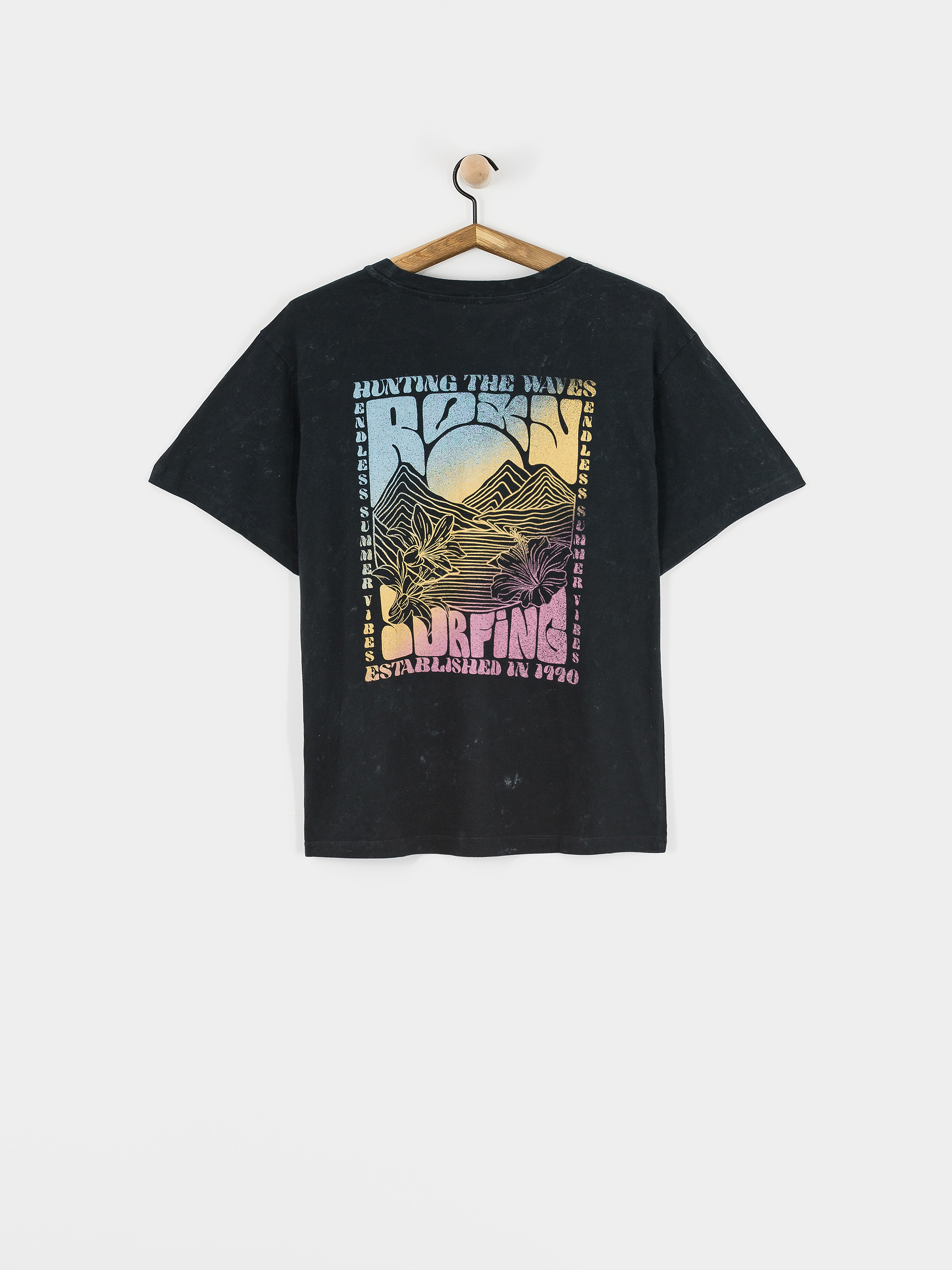 Póló Roxy Sunnyoversize Optic Wash Wmn (anthracite)