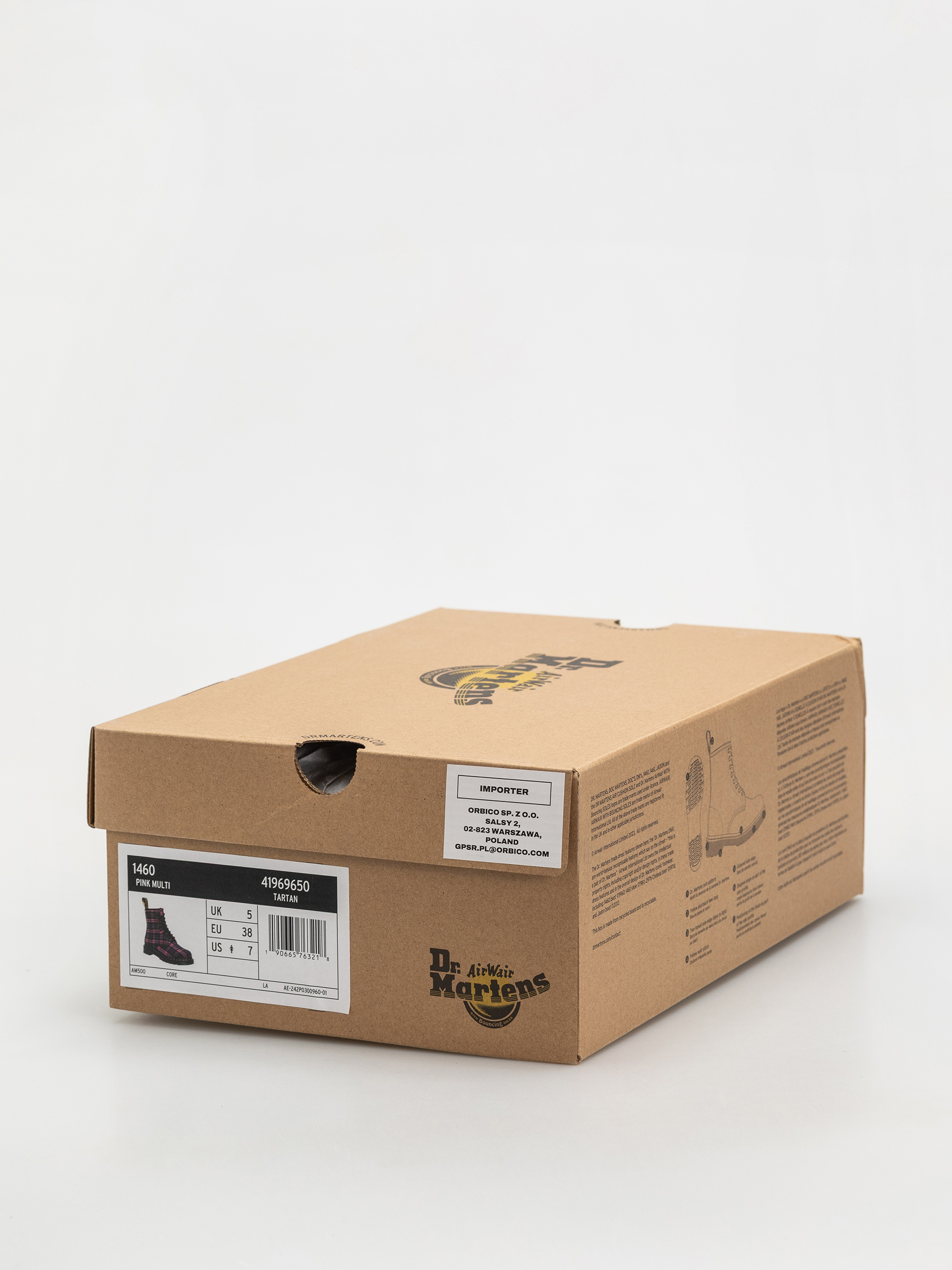 Dr. Martens 1460 Wmn Cipők (pink multi tartan)