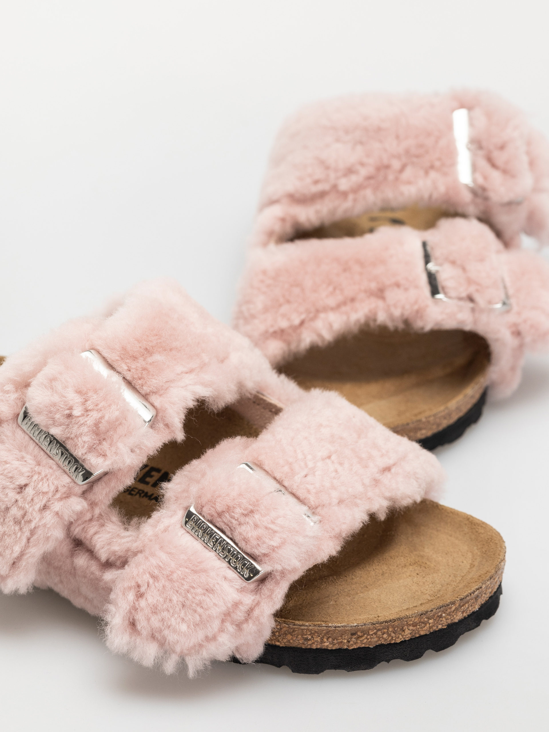 Birkenstock Arizona Shearling Cover Upper Narrow Wmn Flip-flop papucsok (crystal rose)