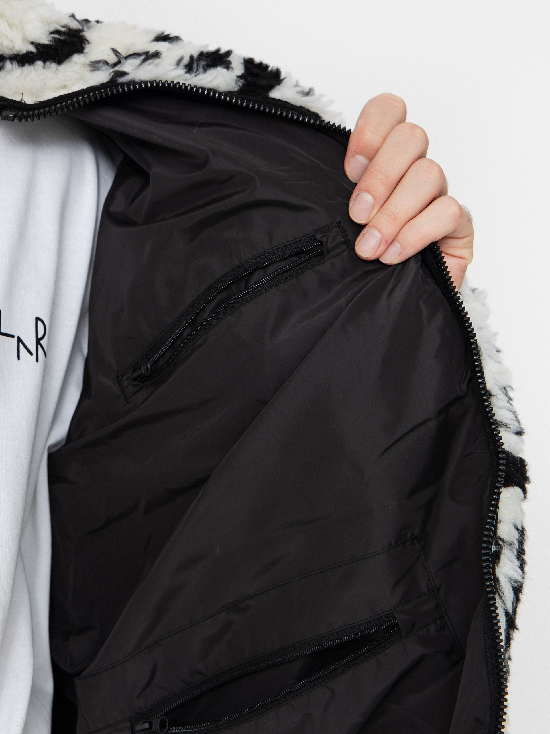 Férfi OBEY Obey Repeated Icon Sherpa Polár pulóver (black multi)