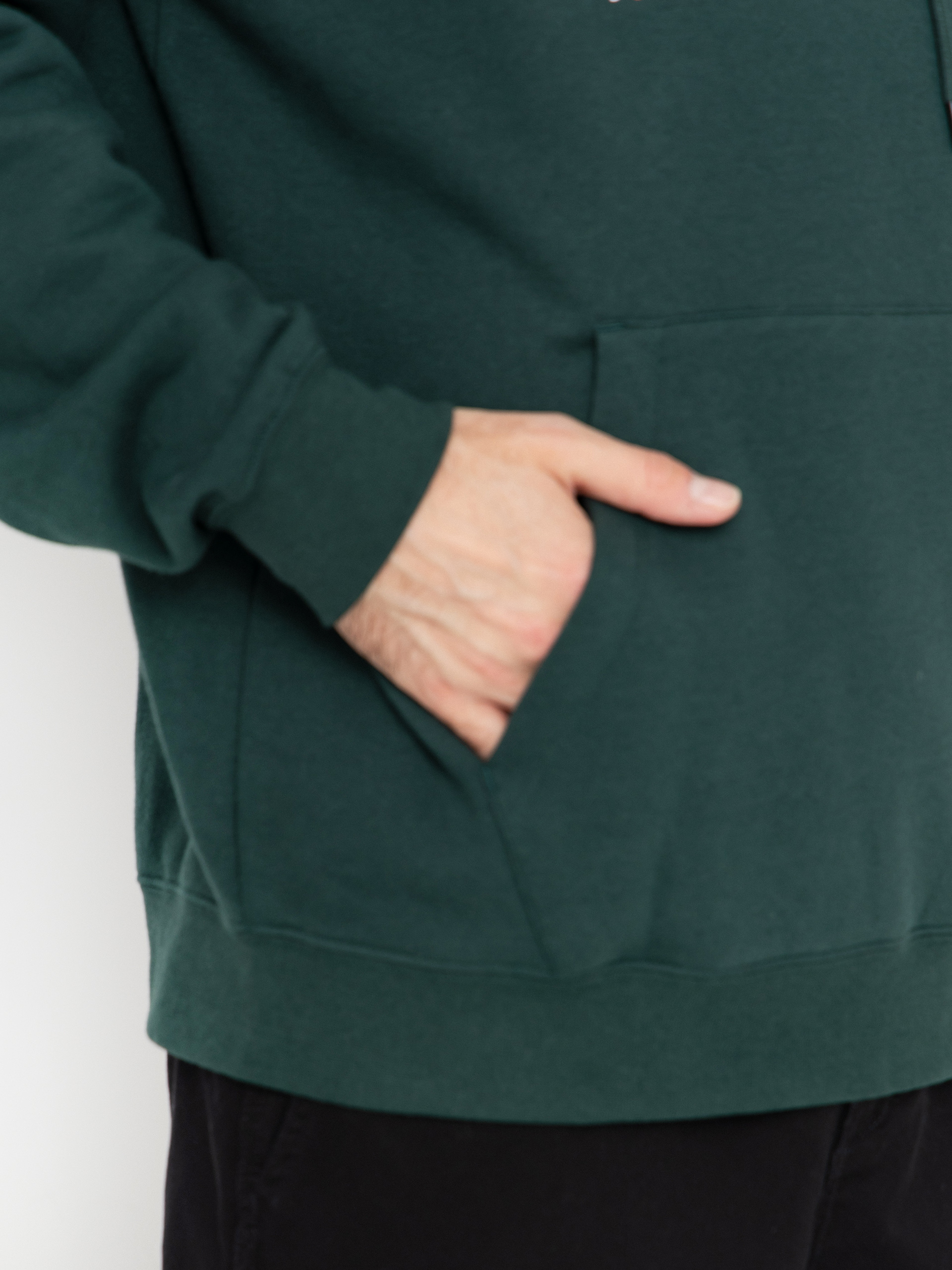 Volcom Essential HD Kapucnis pulóver (black green)