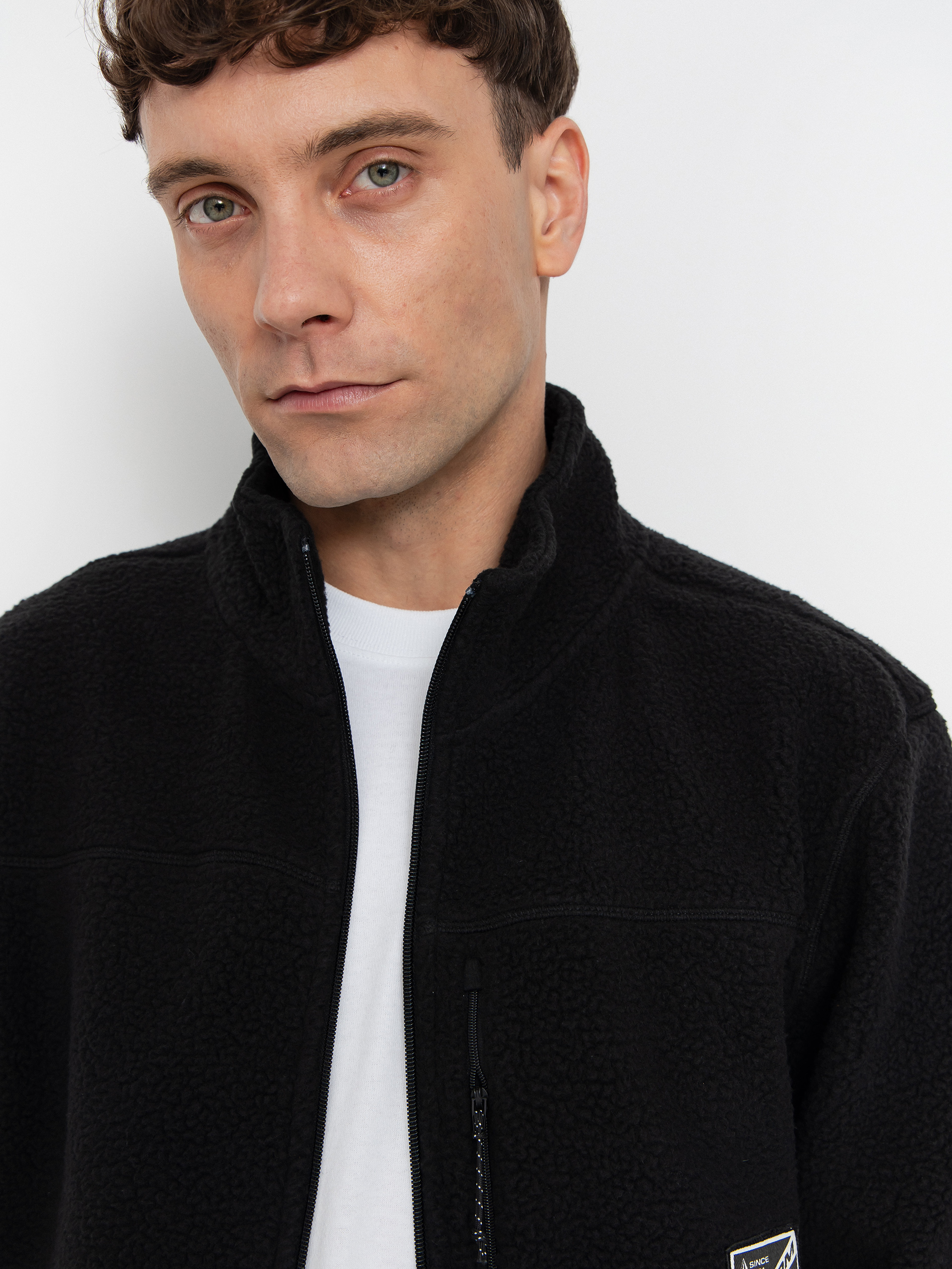 Férfi Volcom Nelson Sherpa Polár pulóver (black)