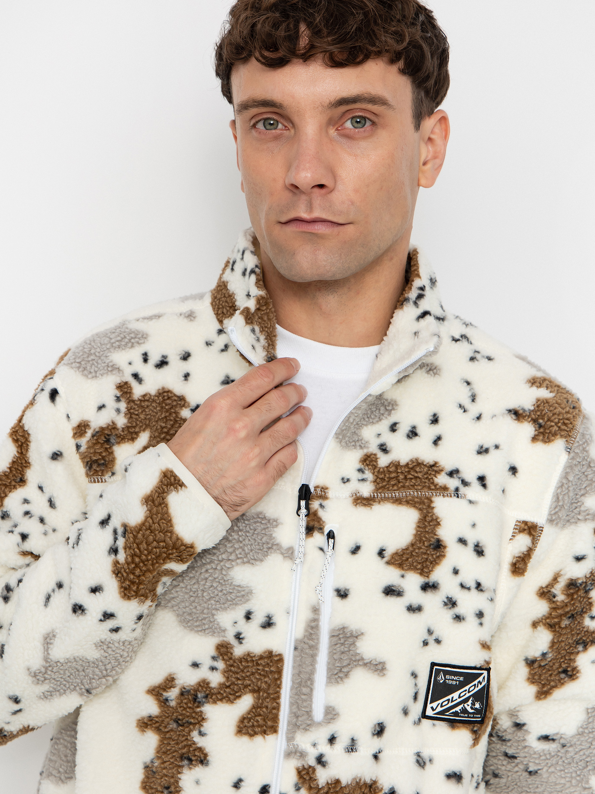 Férfi Volcom Nelson Sherpa ZHD Polár pulóver (white)