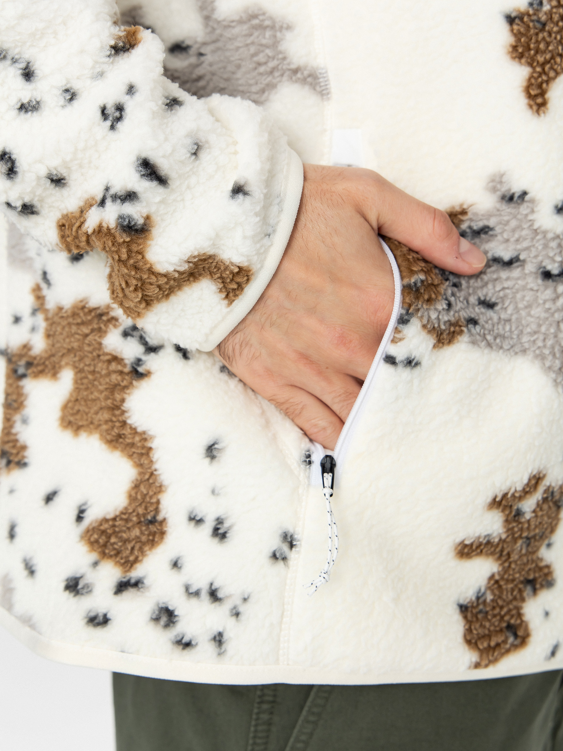 Férfi Volcom Nelson Sherpa ZHD Polár pulóver (white)