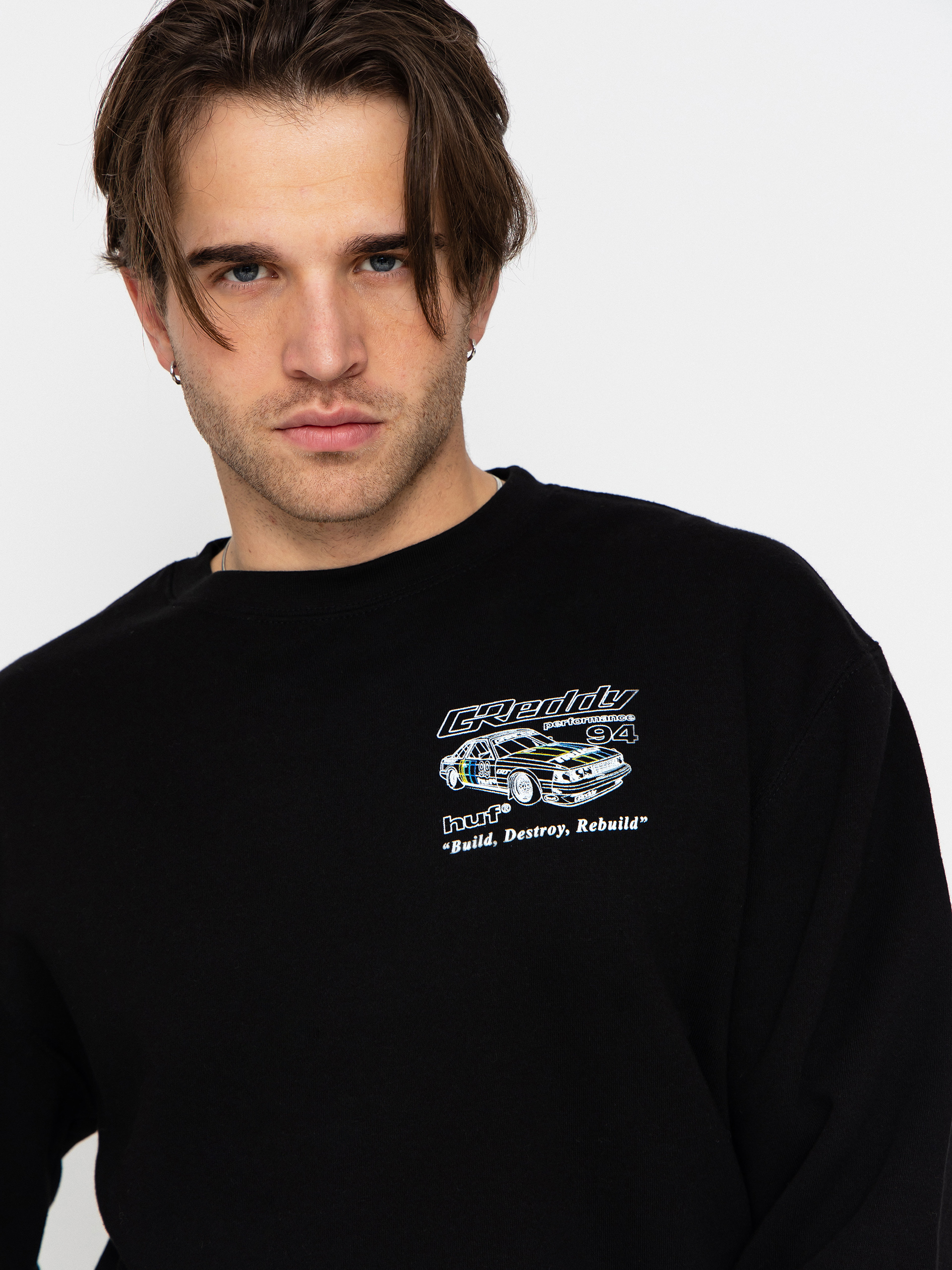 Pulóver HUF X Greddy Retro Mod (black)