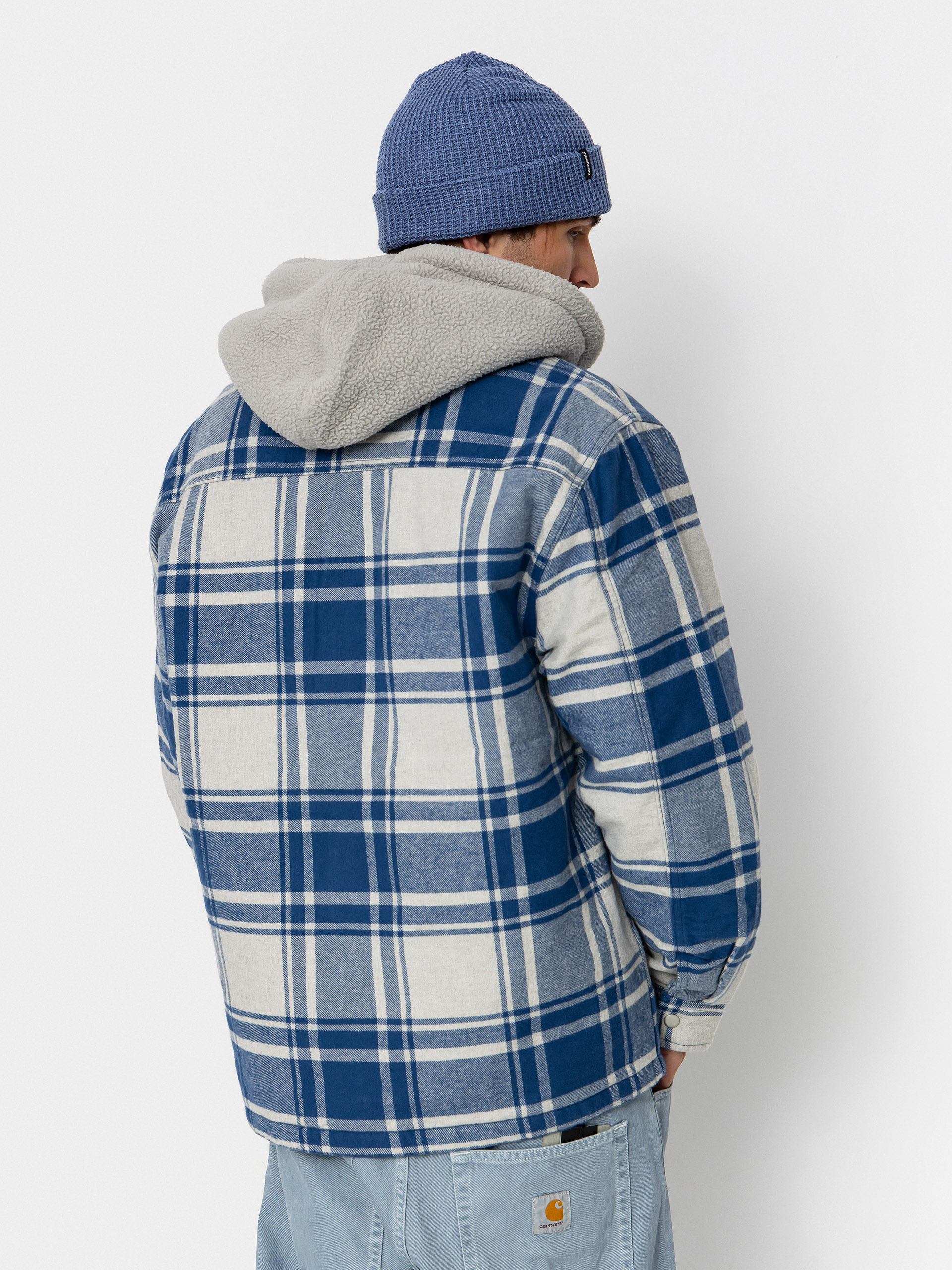 Vans Piedmont Hooded Plaid Shacket Ing (oatmeal heather/truenvy)