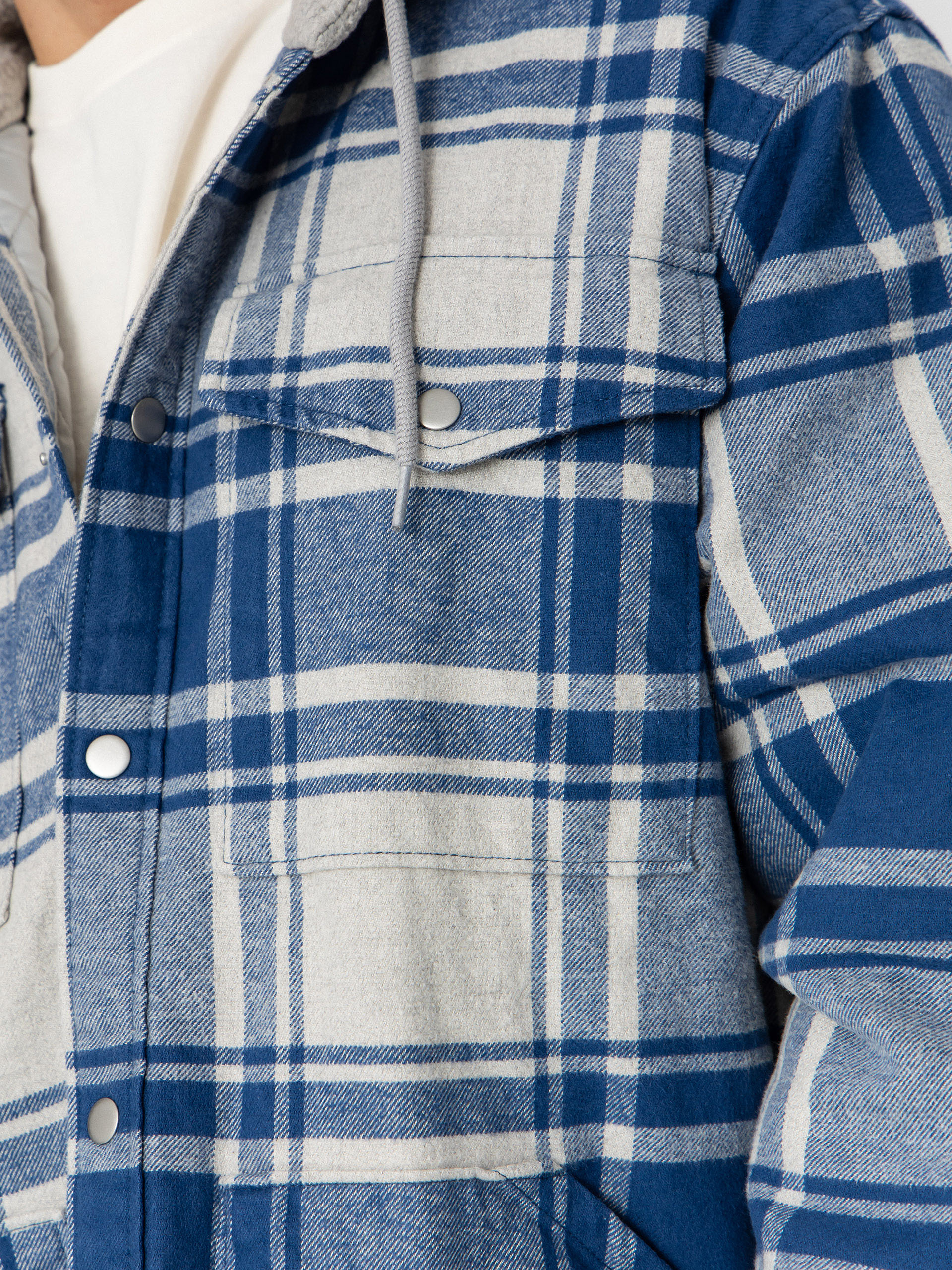 Vans Piedmont Hooded Plaid Shacket Ing (oatmeal heather/truenvy)