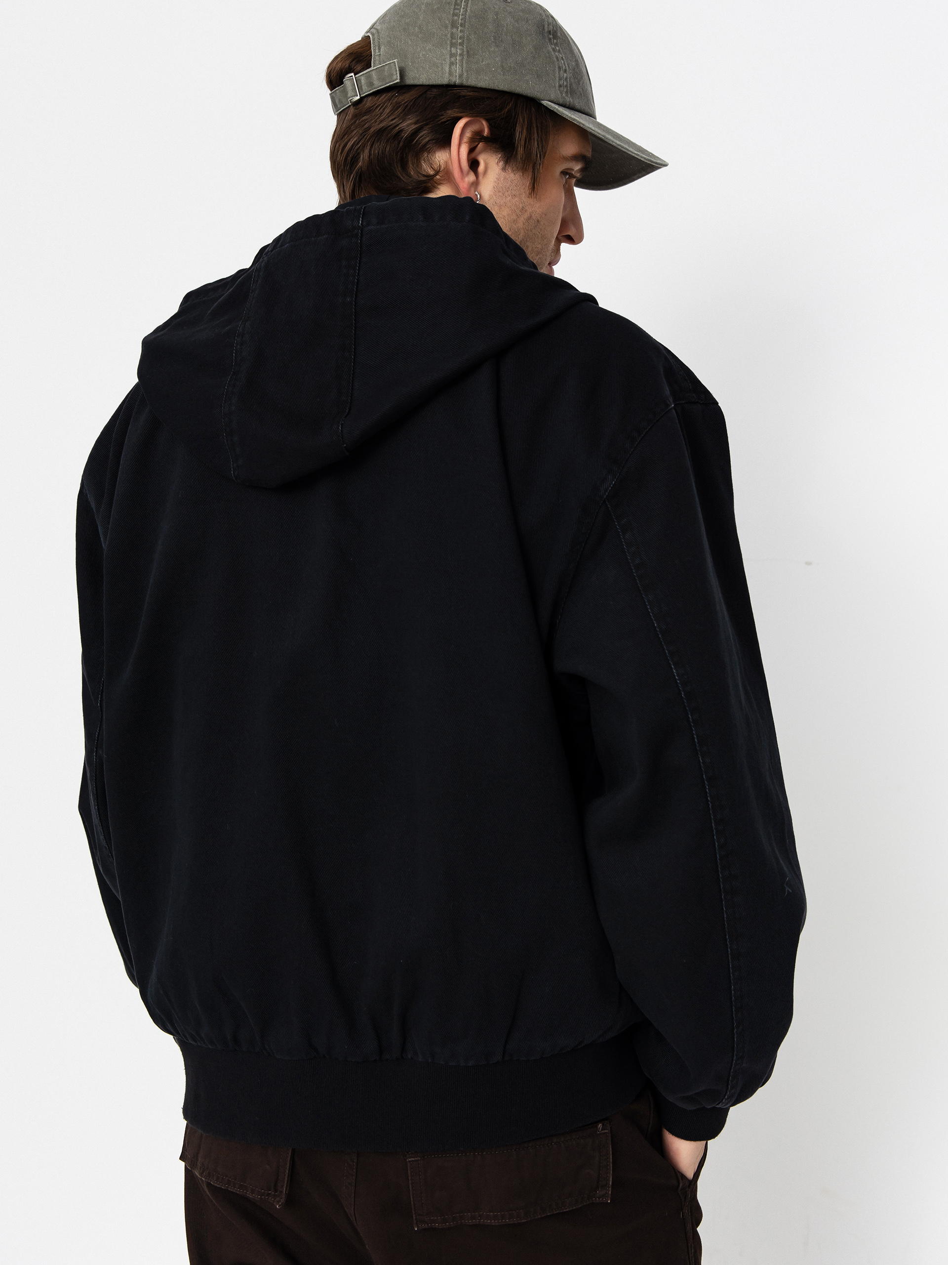 OBEY Obey Glen Zip Up Dzseki (black faded wash)