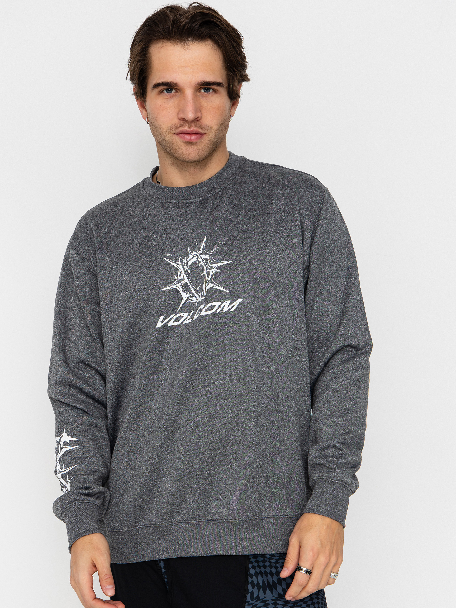 Volcom Hydro Crew Thermo pulóver (heather black)
