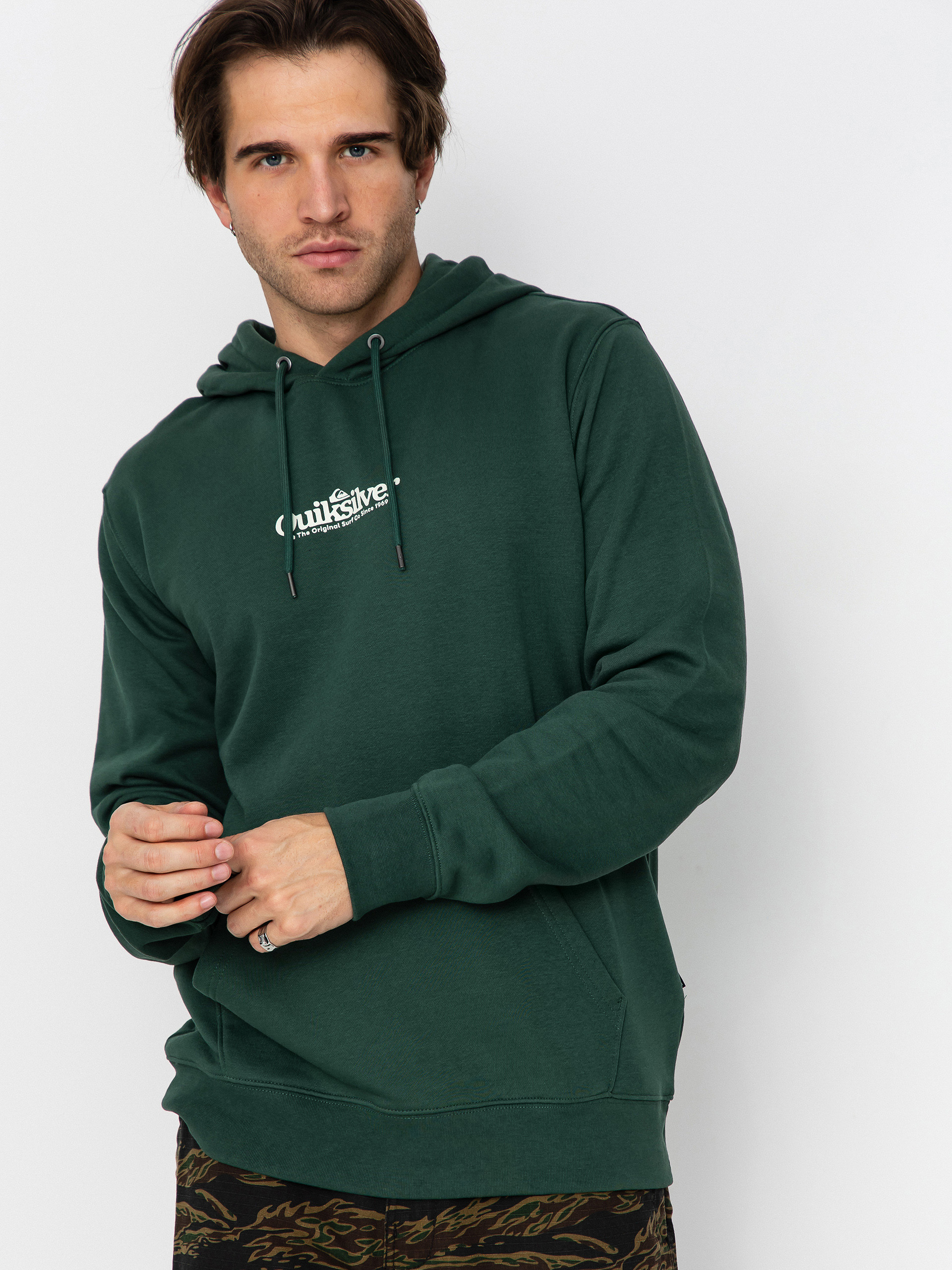 Quiksilver Fineline HD Kapucnis pulu00f3ver (trekking green)
