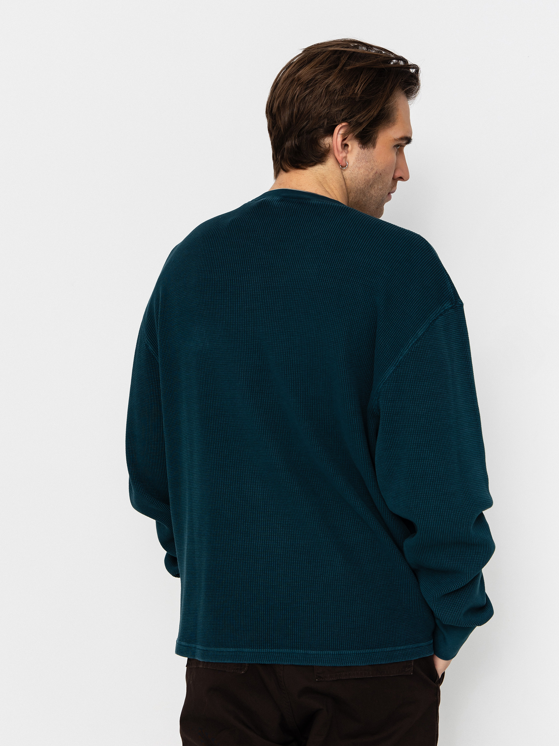 Carhartt WIP Vista Waffle Hosszú ujjú felső (deep lagoon/garment dyed)