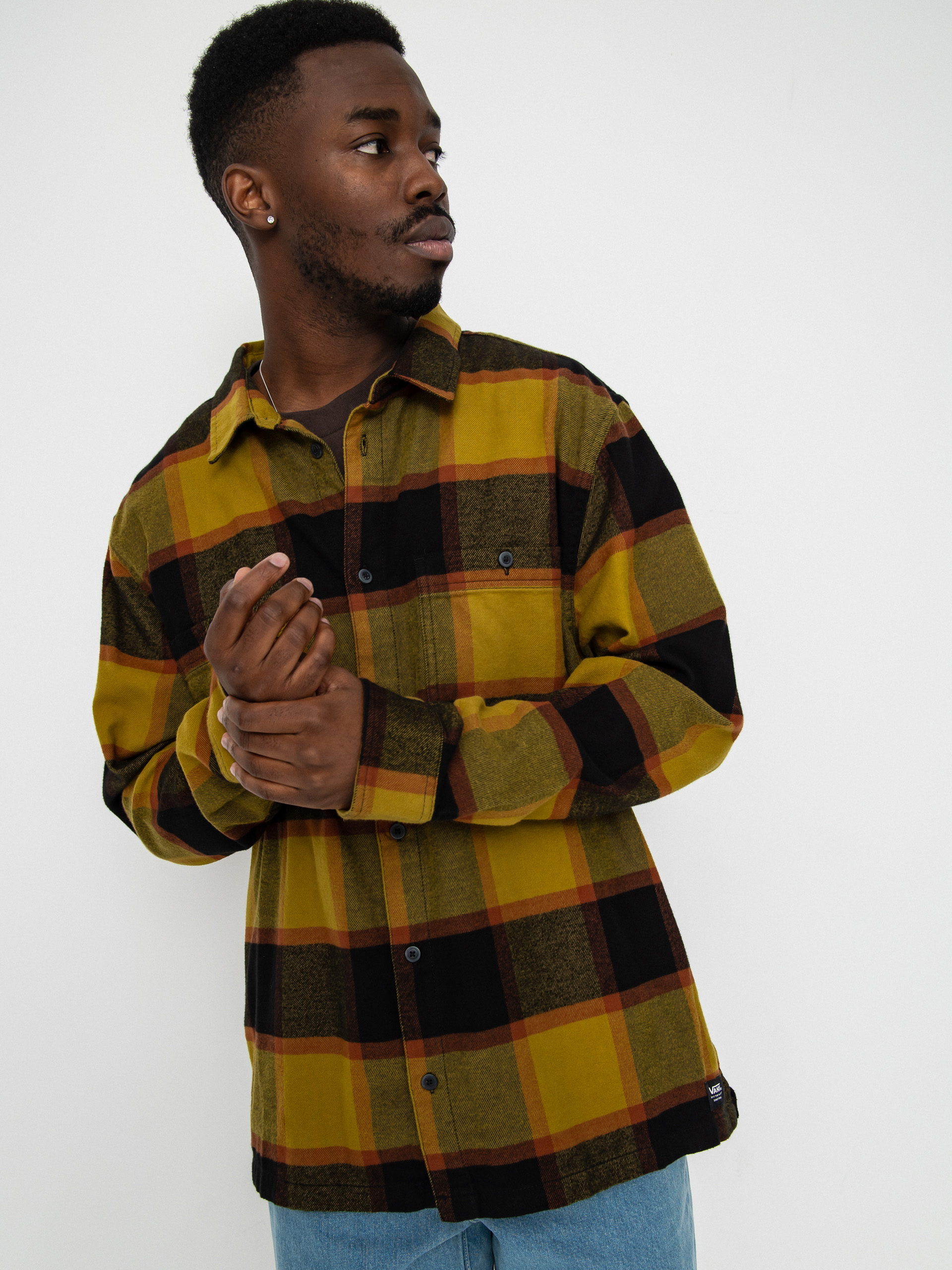 Vans Larkspur Plaid Flannel Ing (burnt gold/black)