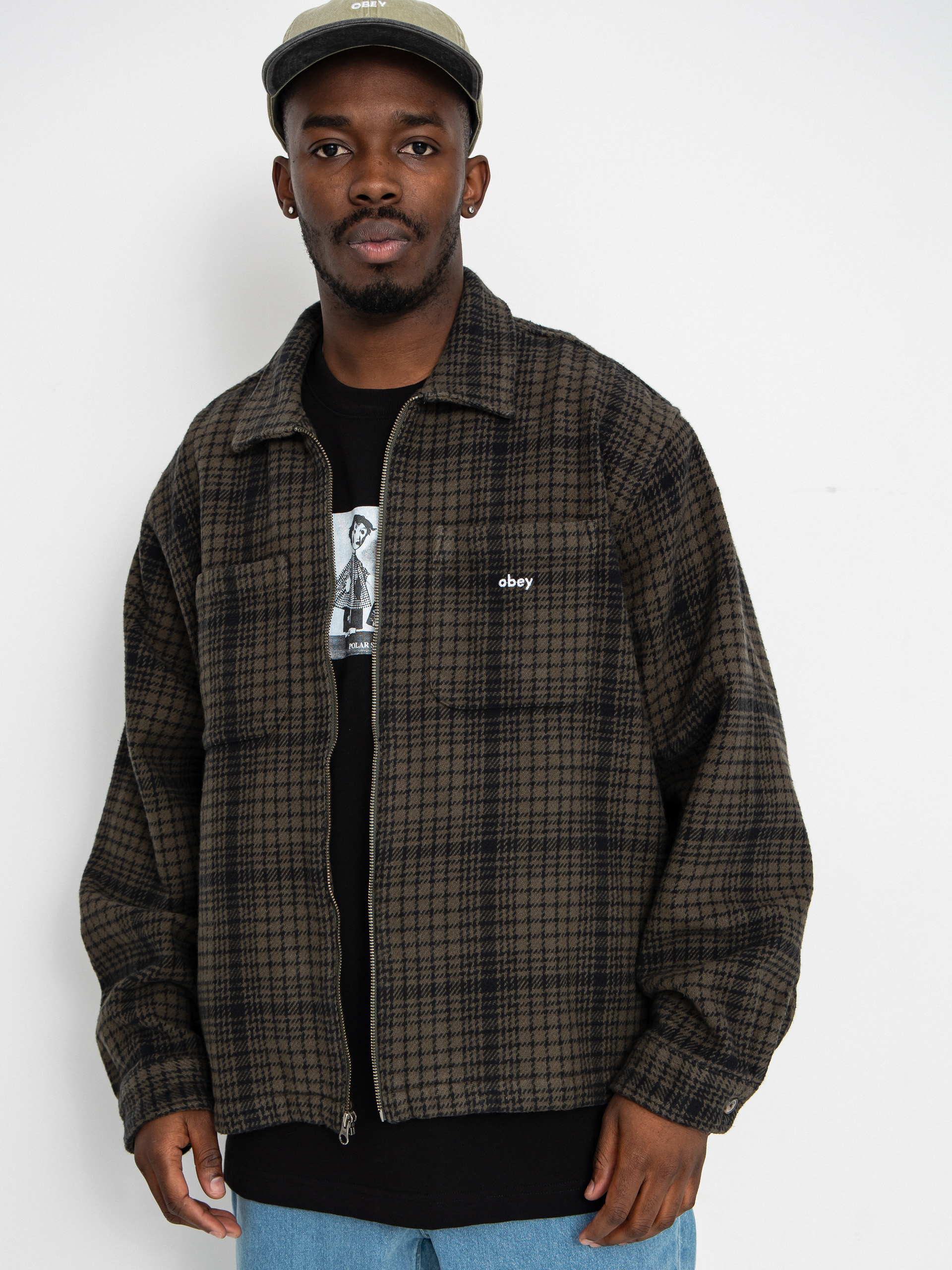 OBEY Parker Zip Dzseki (rosin multi)