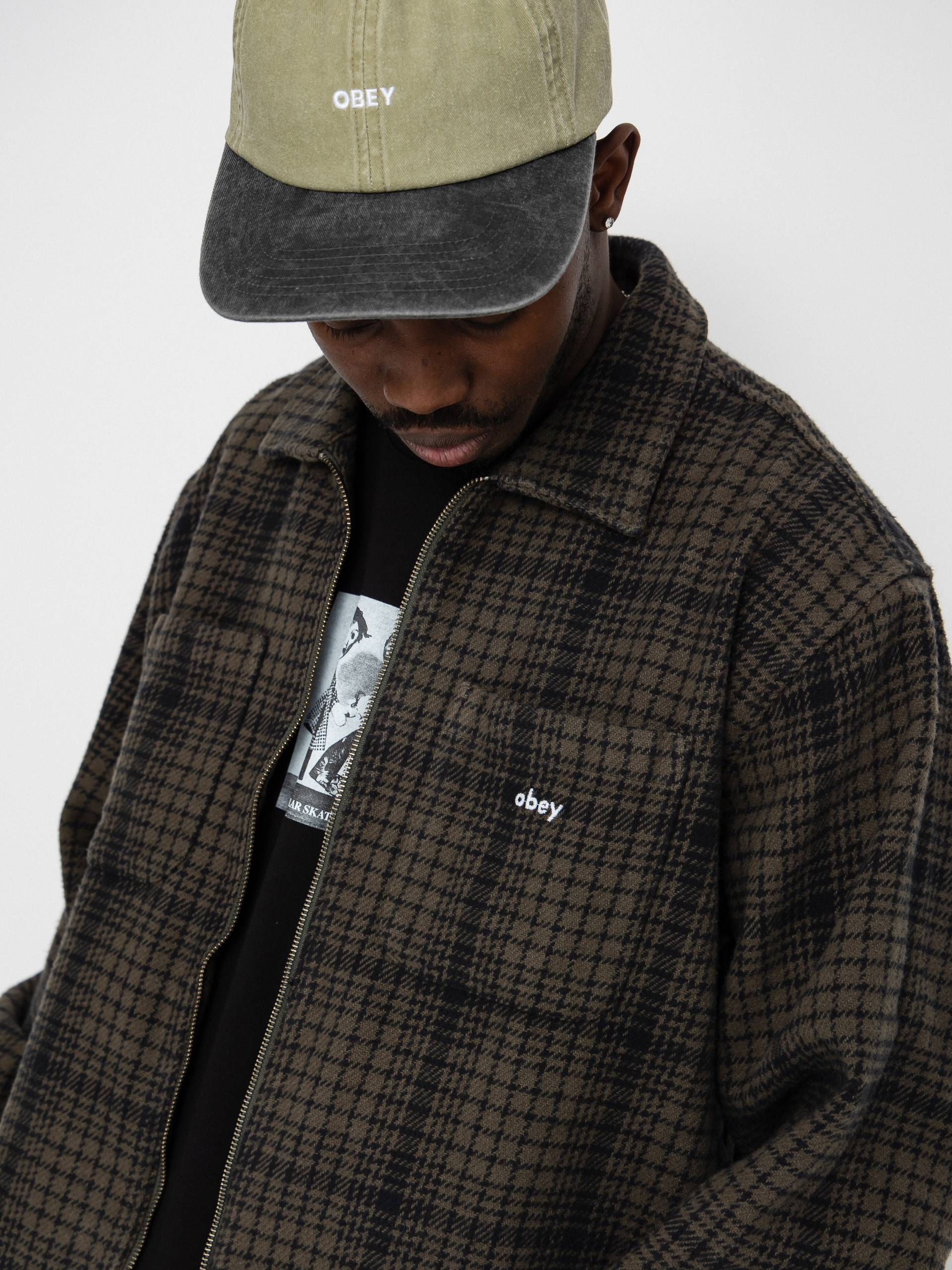 OBEY Parker Zip Dzseki (rosin multi)