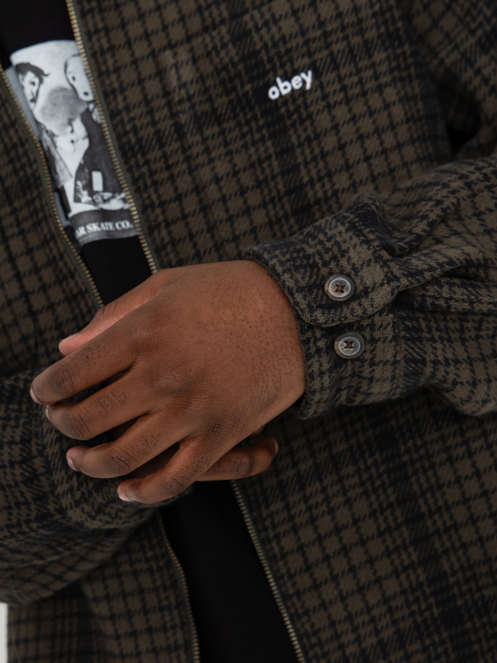 OBEY Parker Zip Dzseki (rosin multi)