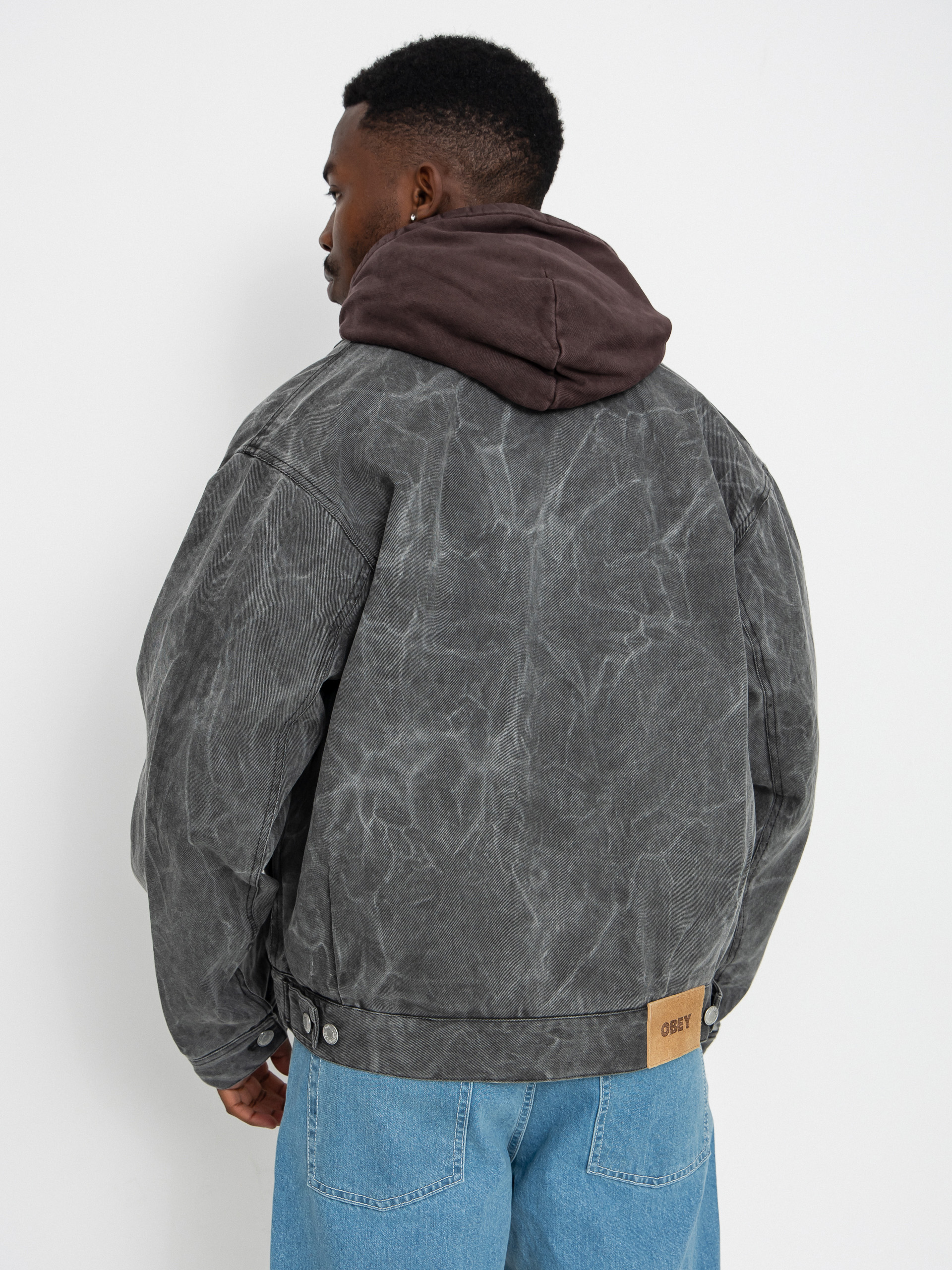 OBEY Obey Workman Zip Dzseki (black wrinkle wash)