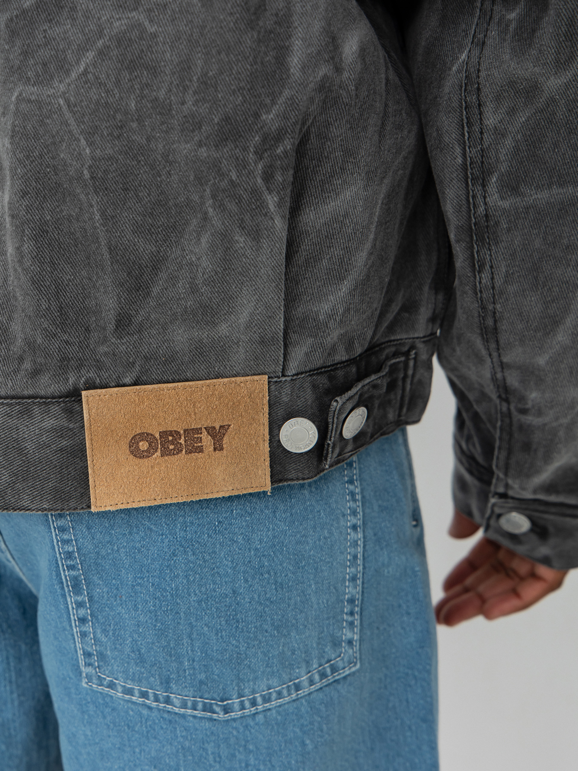 OBEY Obey Workman Zip Dzseki (black wrinkle wash)