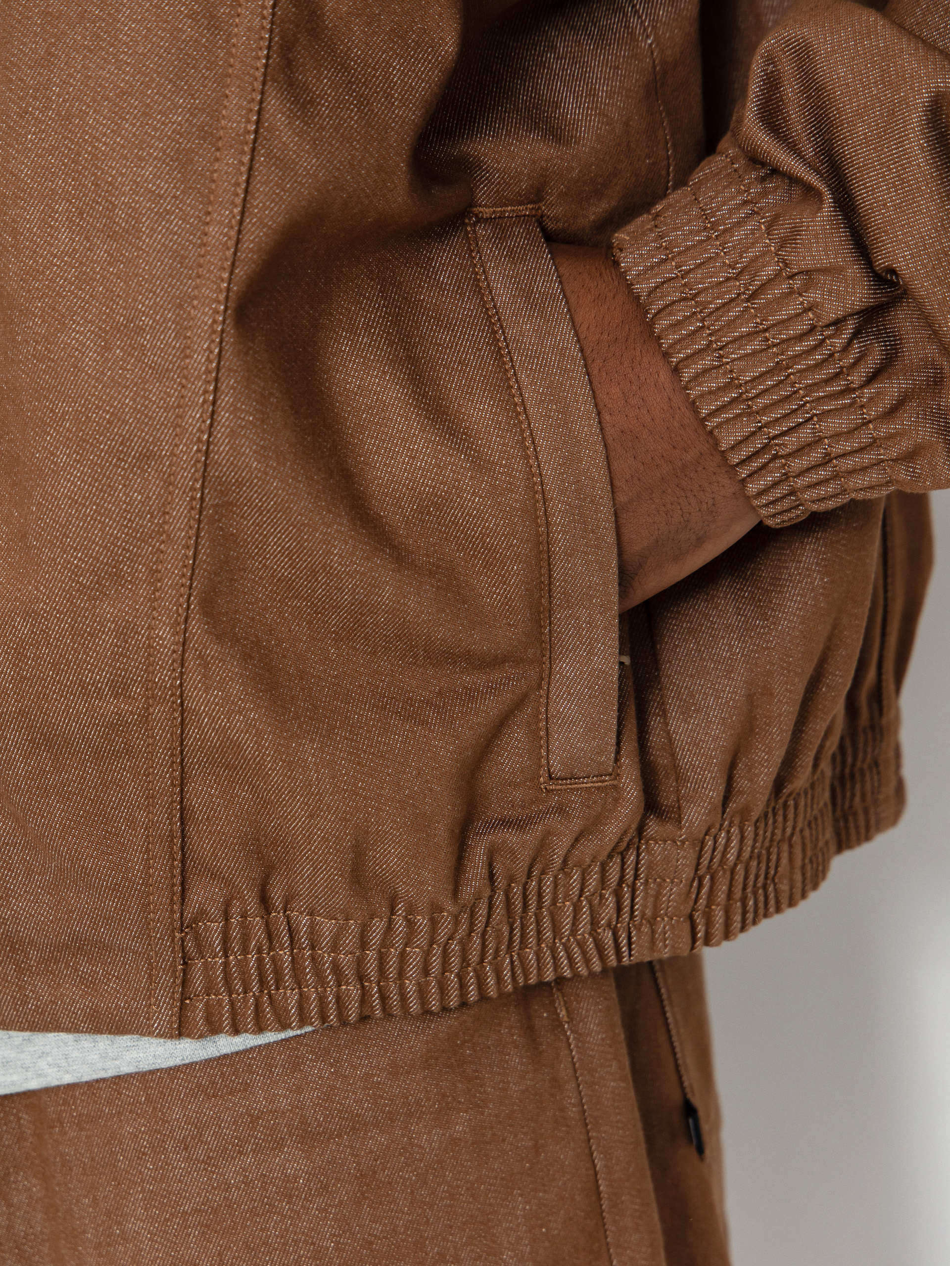 Dzseki Nike SB Denim FZ Trak (mosswood brown/white)