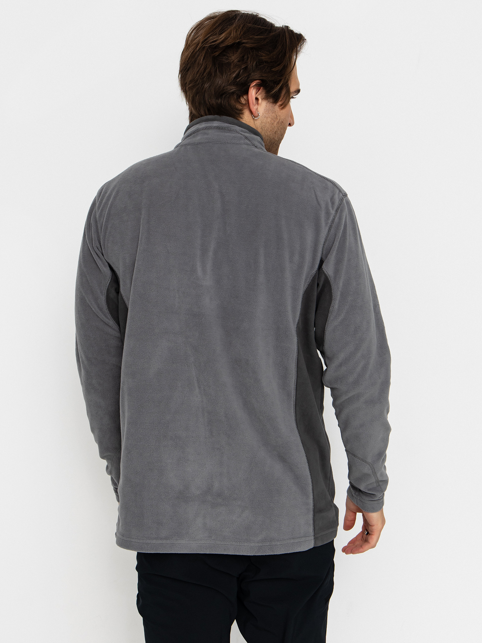 Férfi Polár pulóver Columbia Klamath Range II Half Zip (city grey/shark)