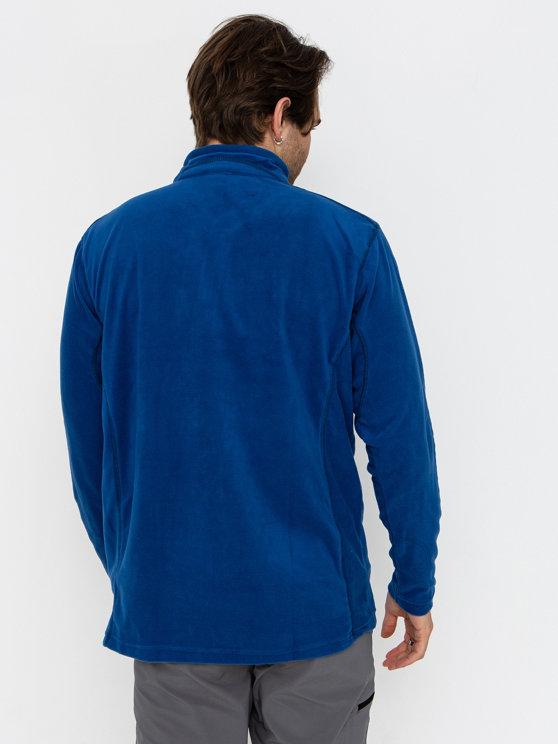 Férfi Polár pulóver Columbia Klamath Range II Half Zip (mountain blue)