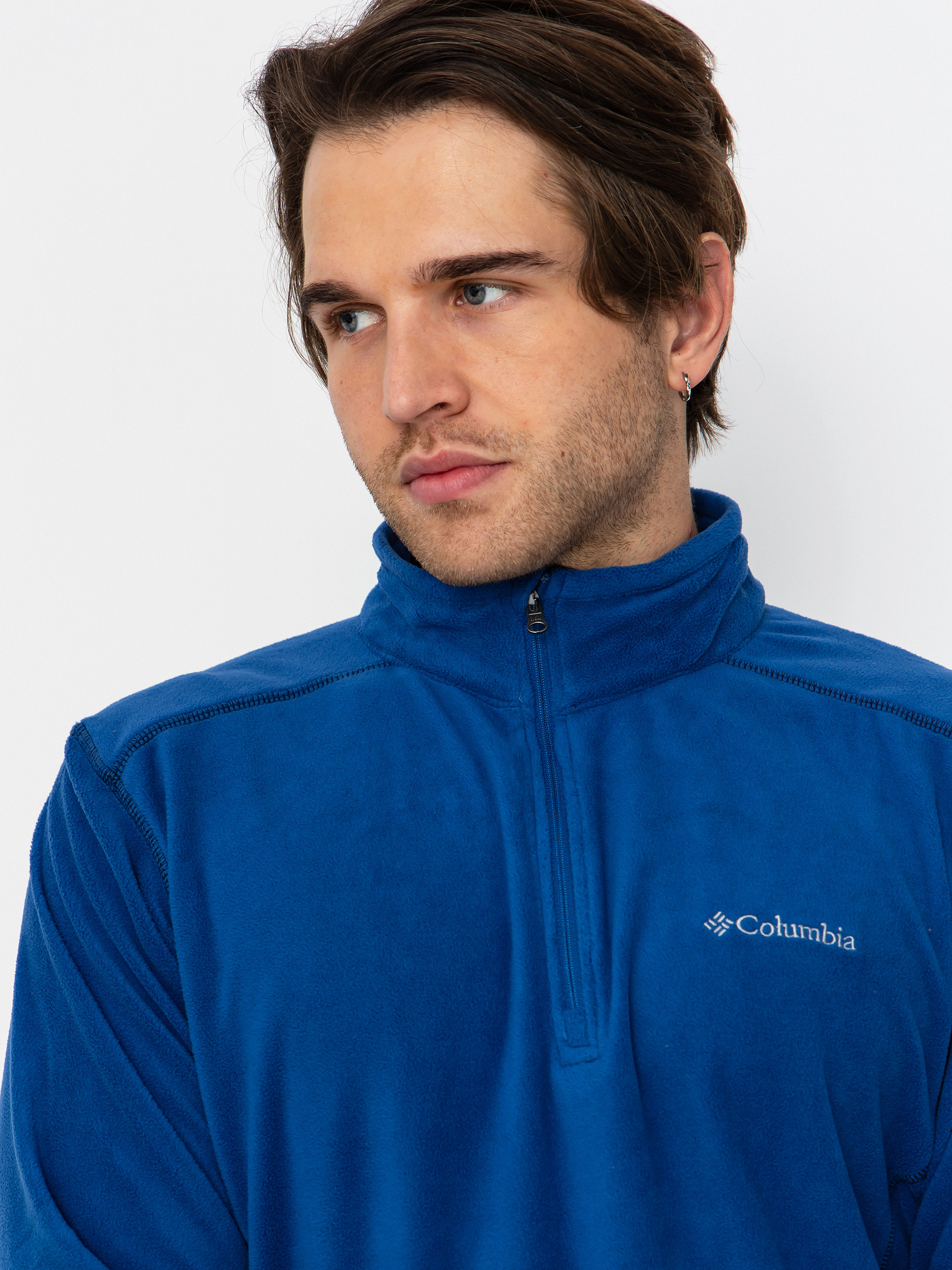 Férfi Polár pulóver Columbia Klamath Range II Half Zip (mountain blue)