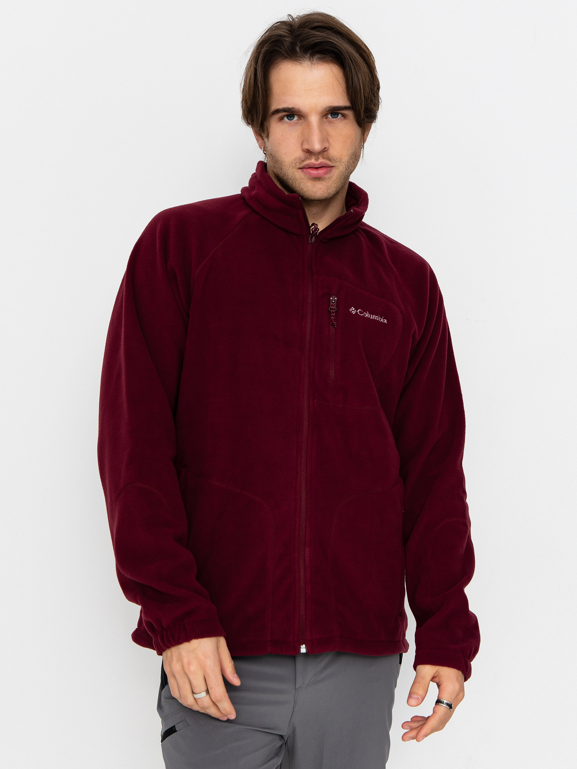 Polu00e1r pulu00f3ver Columbia Fast Trek II Full Zip (rich wine)