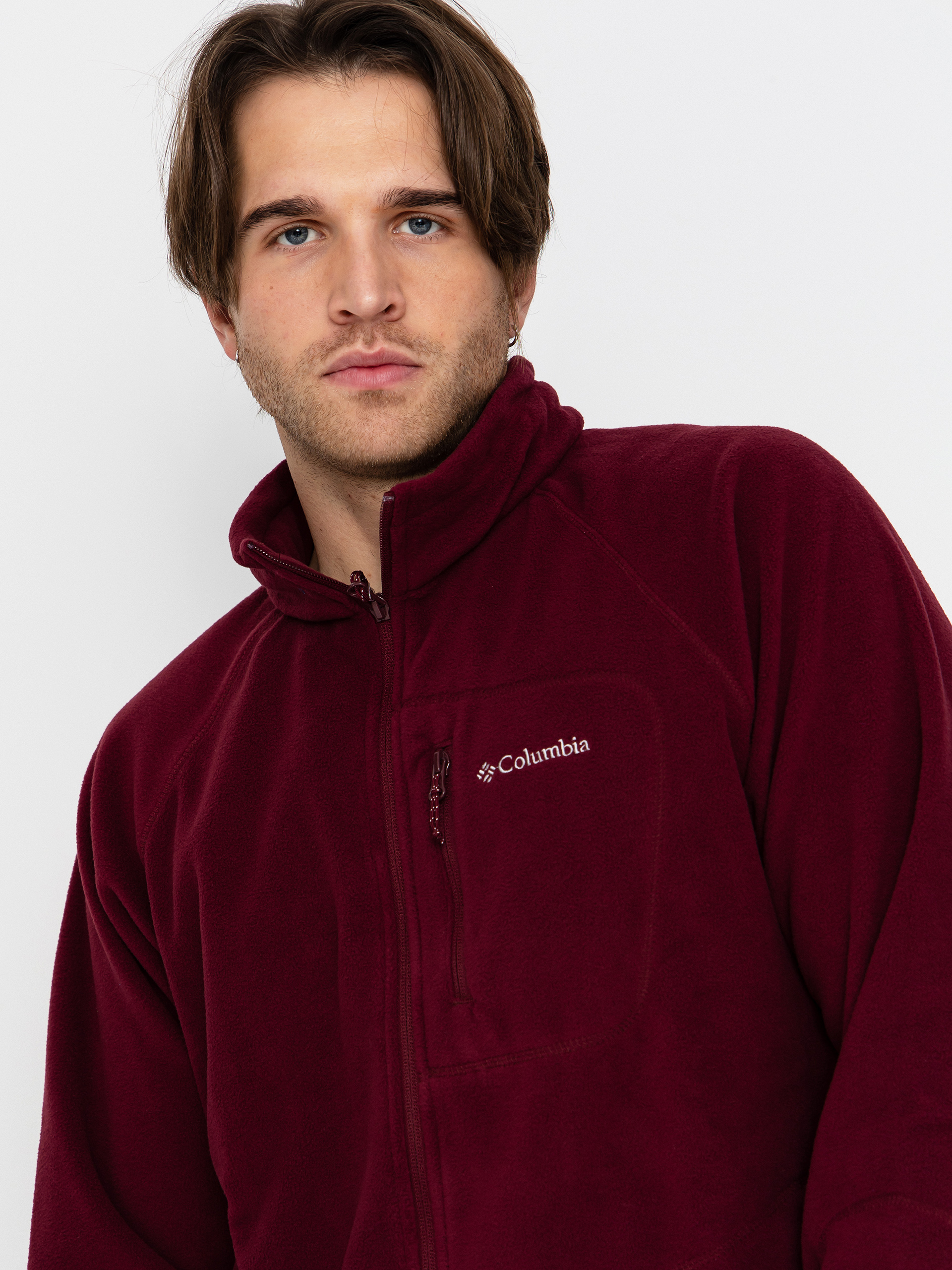 Férfi Polár pulóver Columbia Fast Trek II Full Zip (rich wine)