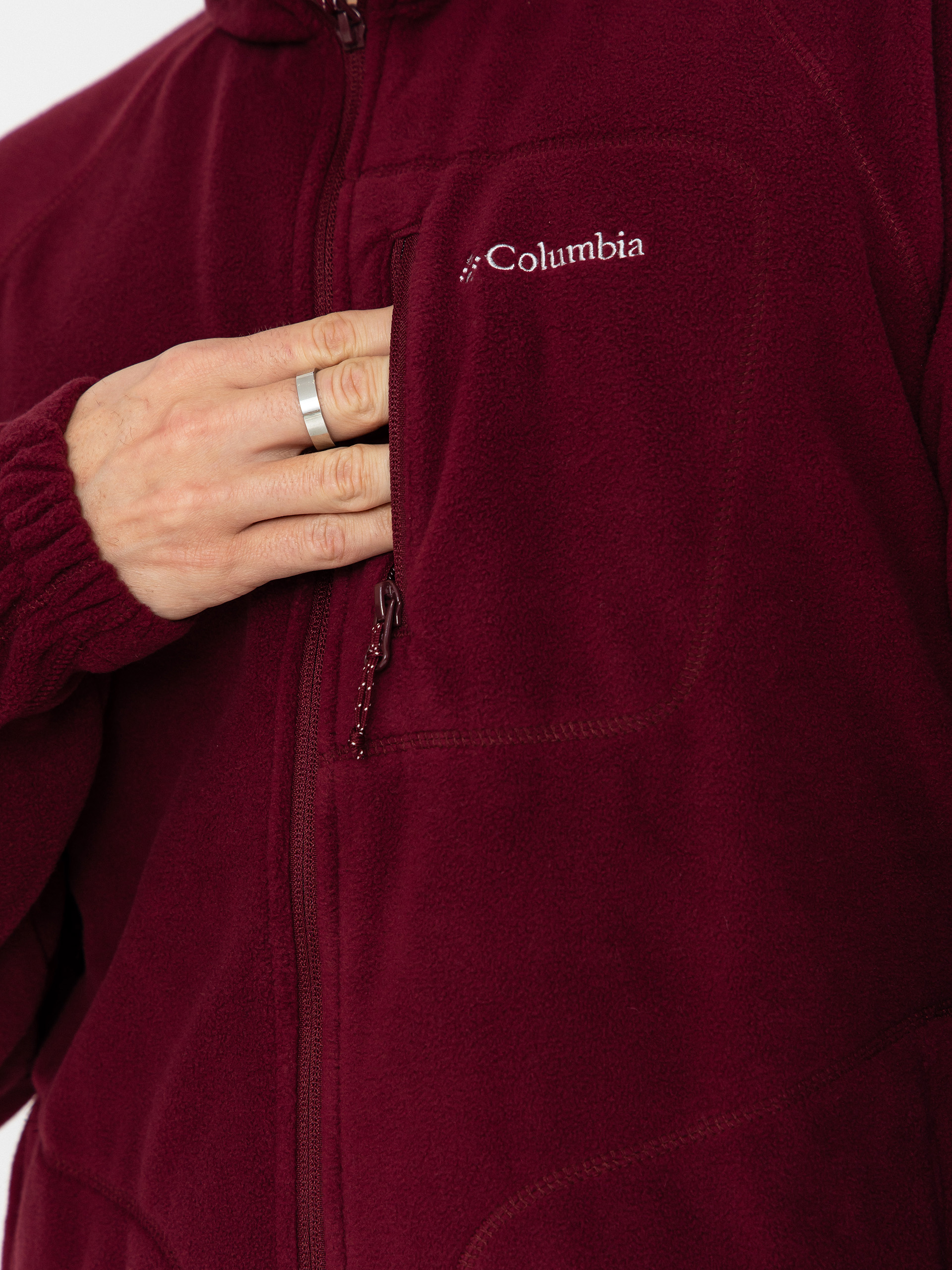 Férfi Polár pulóver Columbia Fast Trek II Full Zip (rich wine)