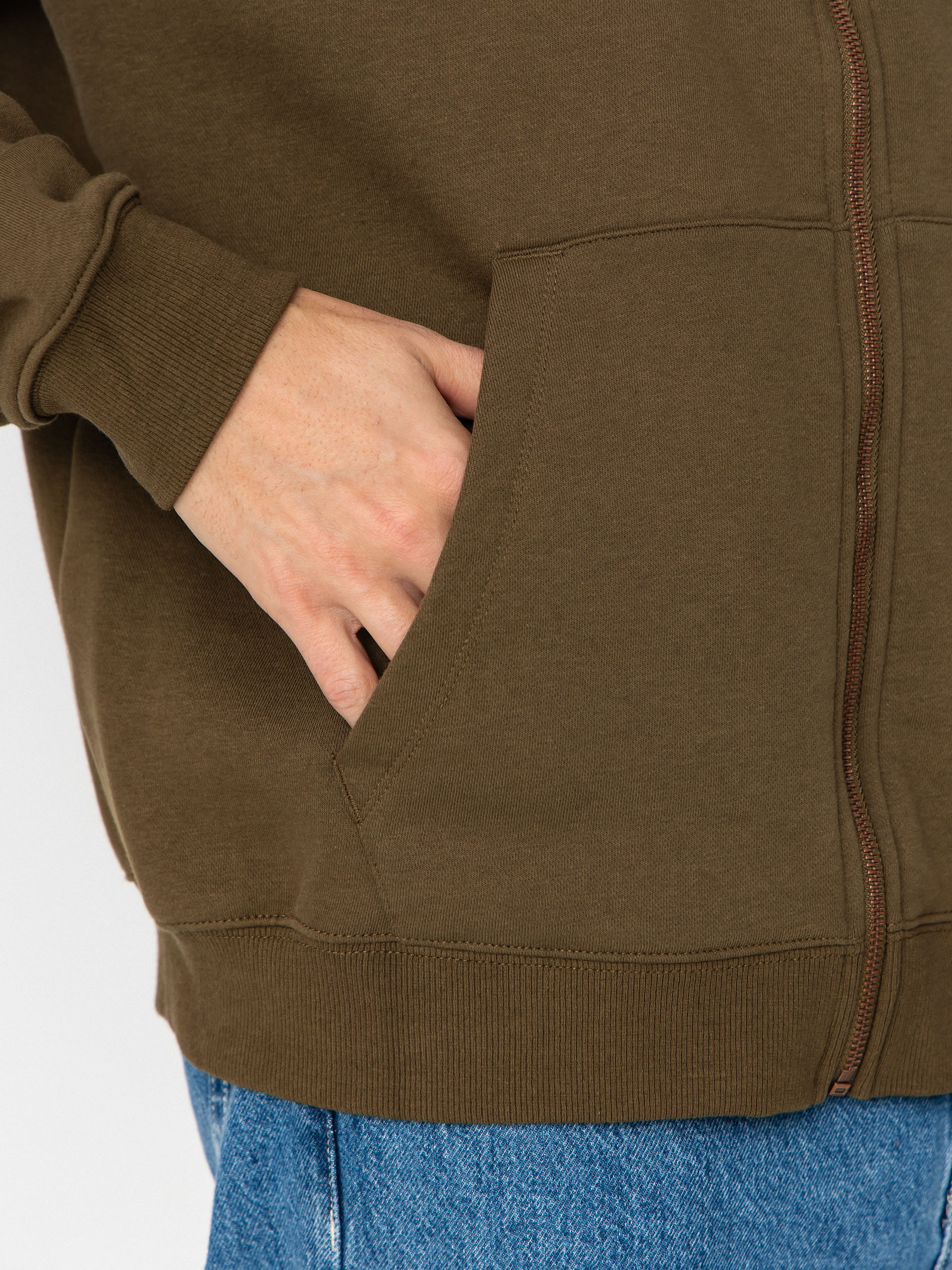 Kapucnis pulóver Volcom Single Stone ZHD (sage leaf)