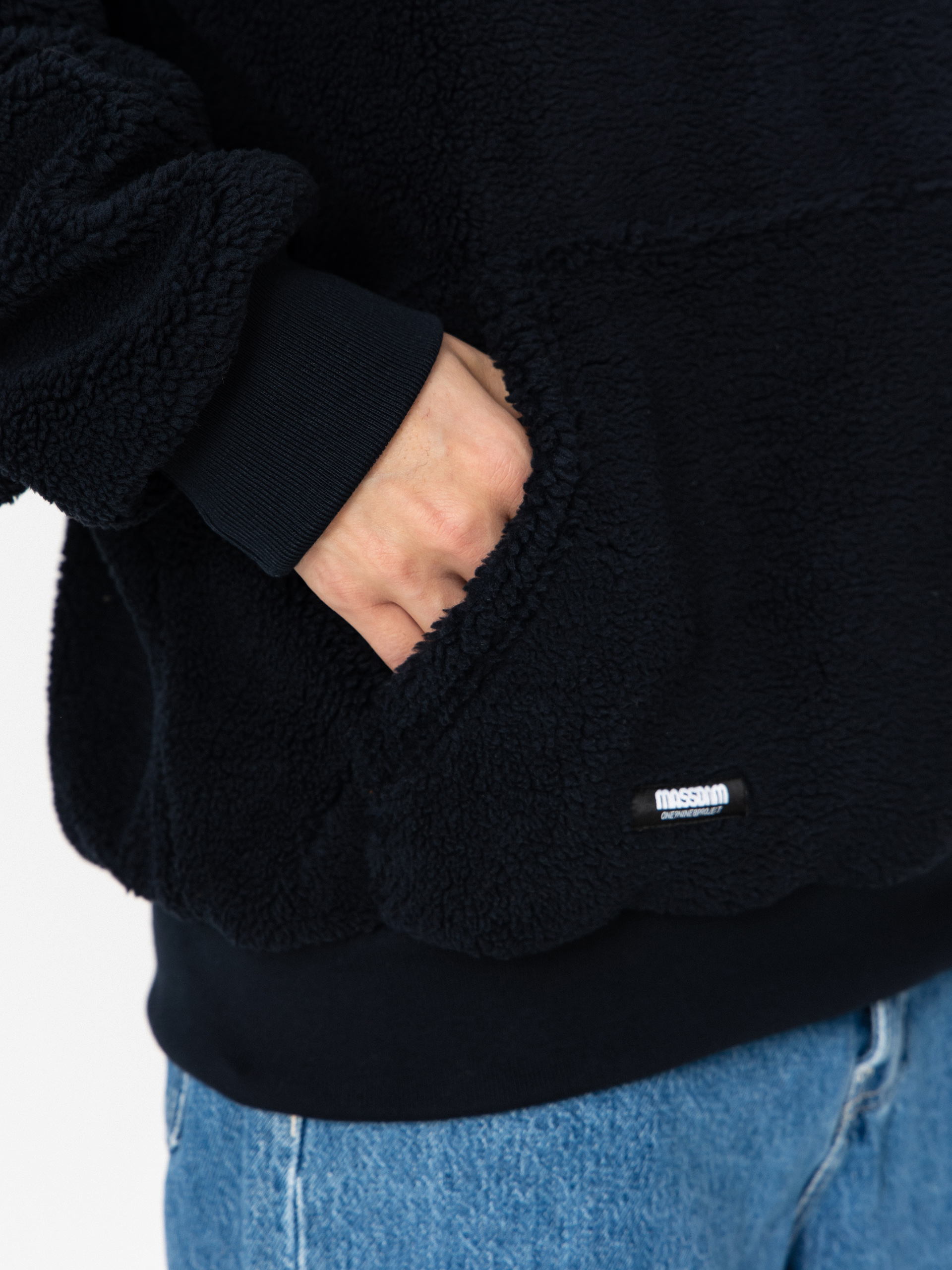 MassDnm Patch Teddy Hoody Dzseki (navy)