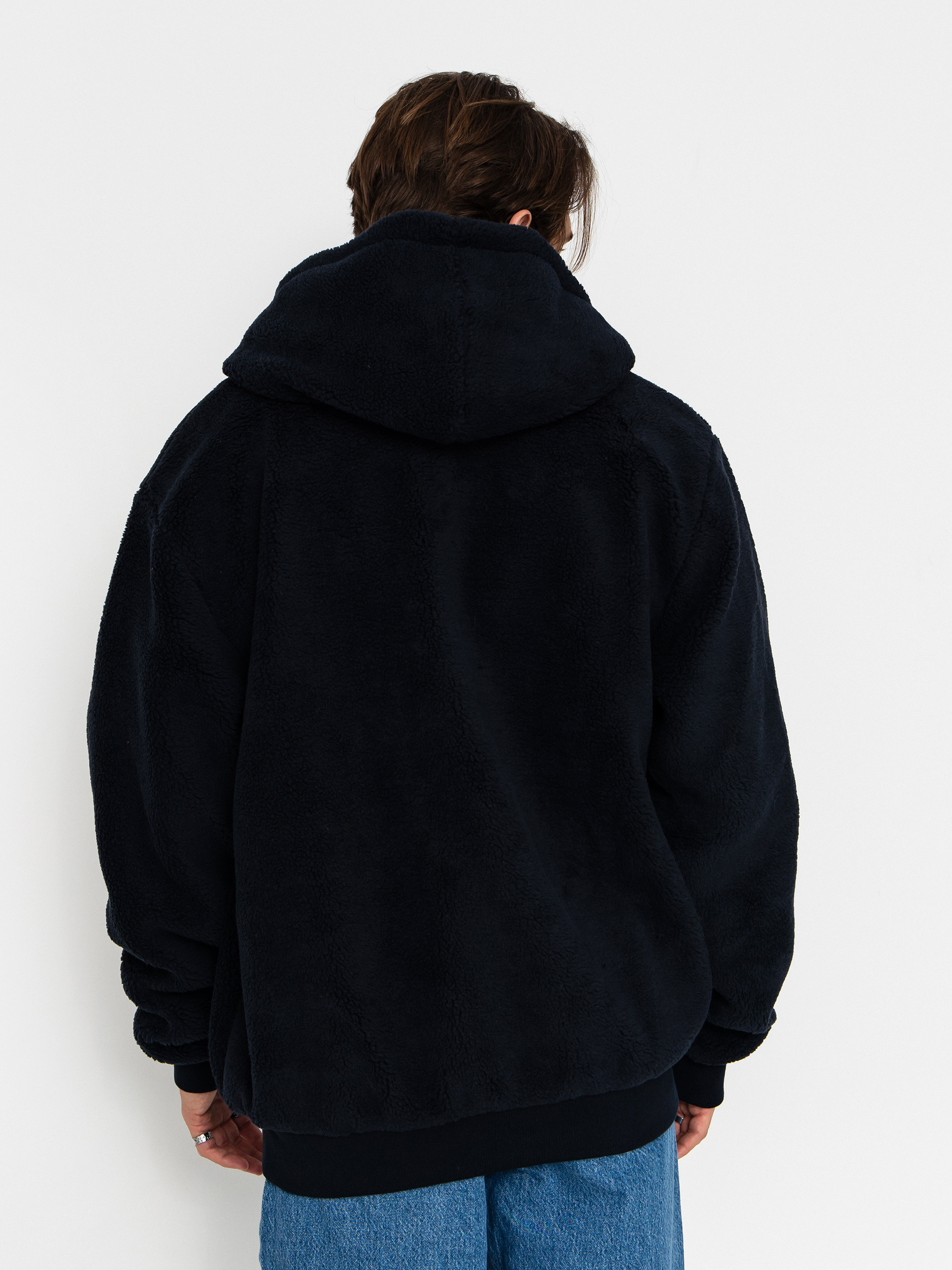 MassDnm Patch Teddy Zip Hoody Dzseki (navy)