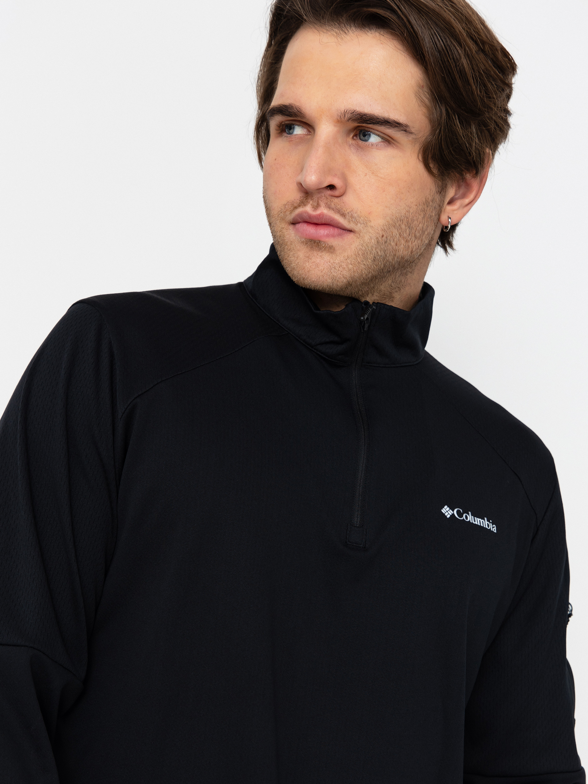 Férfi Polár pulóver Columbia Tech Knit 1/4 Zip (black)