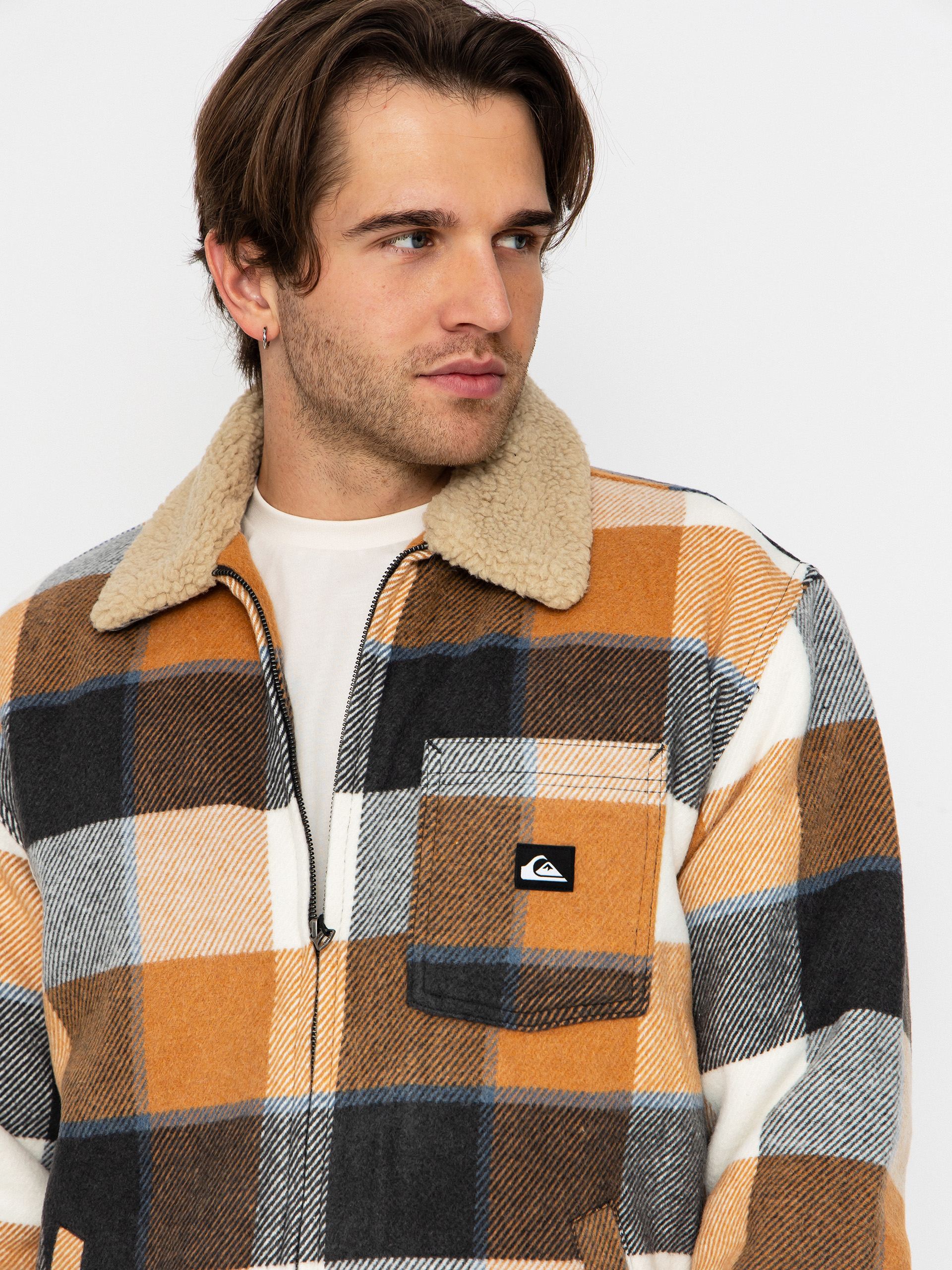 Quiksilver Dna Sherpa Harrington Dzseki (almond motherfly check)