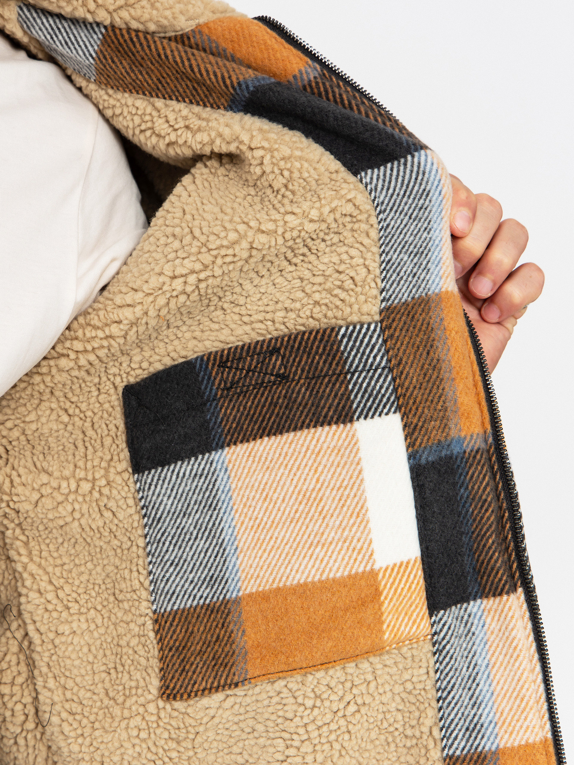 Quiksilver Dna Sherpa Harrington Dzseki (almond motherfly check)