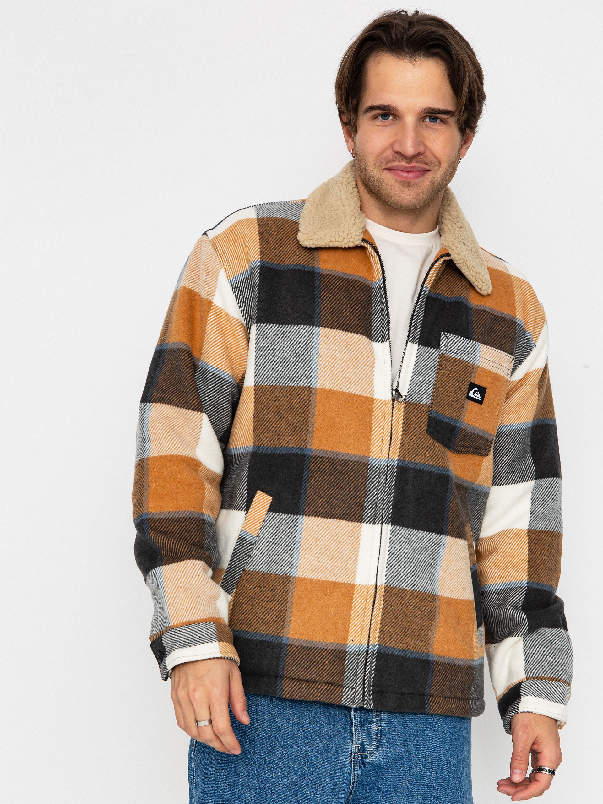 Quiksilver Dna Sherpa Harrington Dzseki (almond motherfly check)